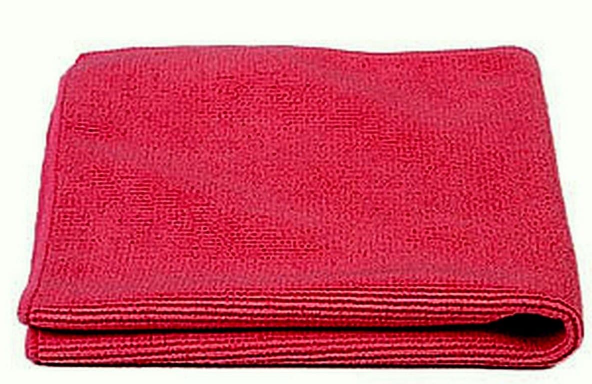 JaniFiber Microfiber Cleaning Cloths Towel Set, Highly Absorbent, Lint, Scratch and Streak Free, Soft and Washable, 16 by 16, Red, 24 Pack