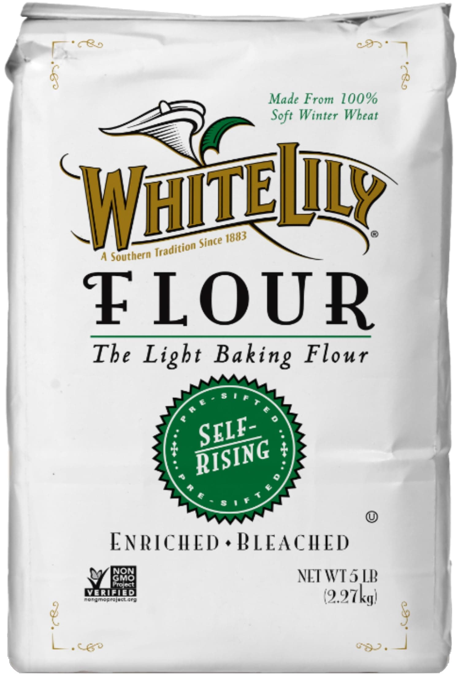 White Lily Self Rising Flour, 5 lb bag (Pack of 2)