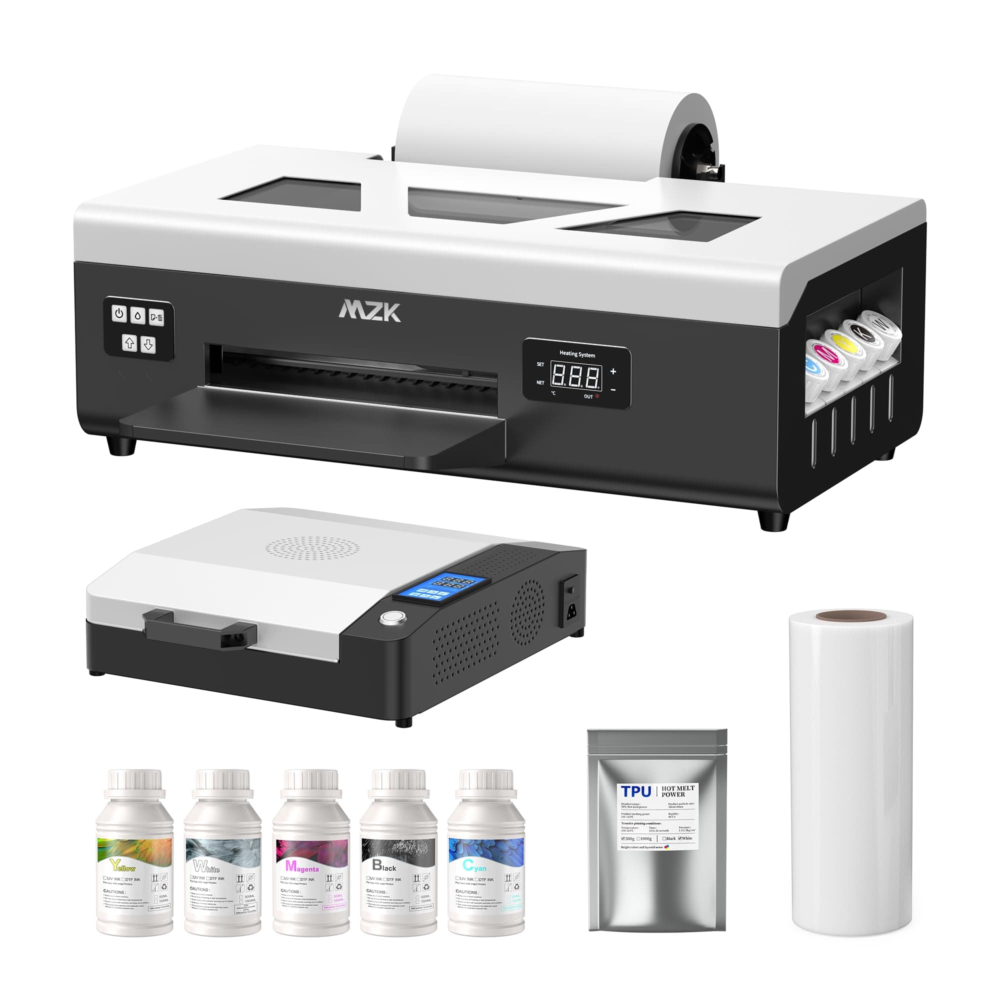 MZK A4 L805 DTF Printer T-Shirt Transfer Printer Direct to Film,Built-in White Stirring, Ink Circulatory,and Automatic Cleaning,for DIY Direct Print T-Shirts, Hoodie, Fabrics,Upgrade Software