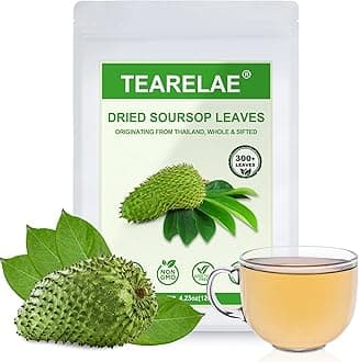 TEARELAE - Soursop Leaves Tea - 300+ Premium Soursop Graviola Dried Whole Leaves - Hojas De Guanabana - Country of Origin Thailand - Support Digestion & Rich In Nutrients