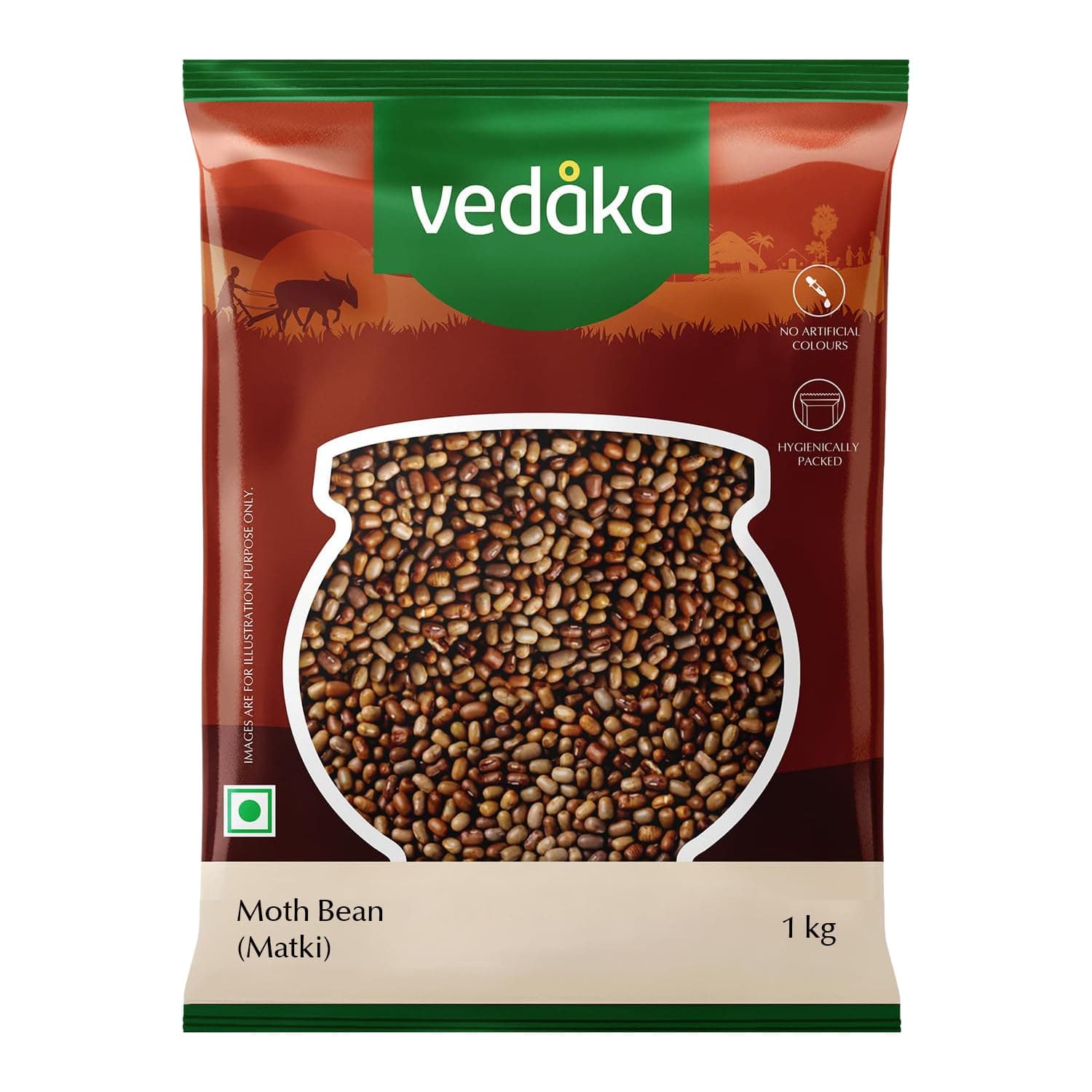 Amazon Brand - Vedaka Moth Matki, 1kg