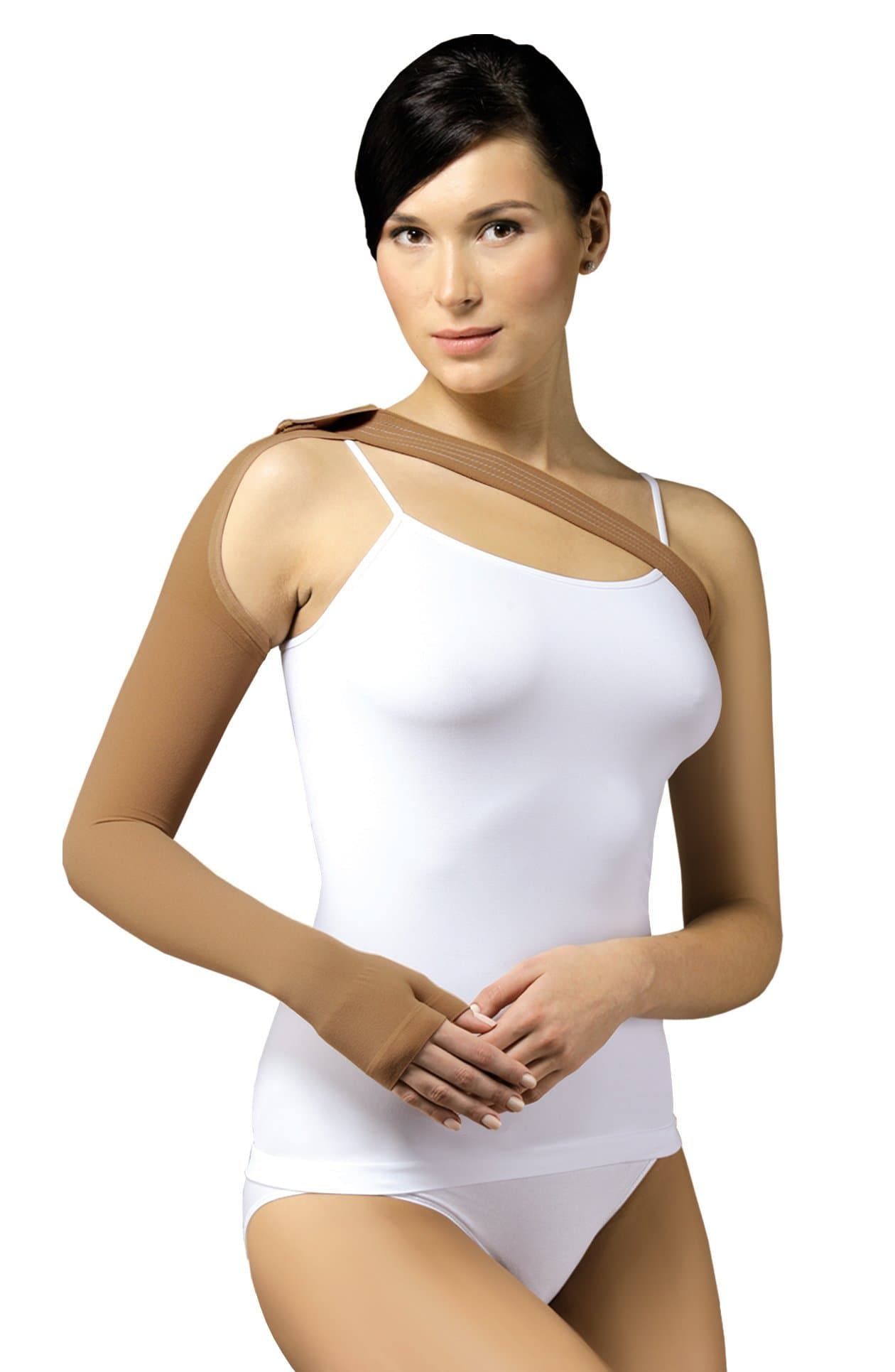 23-32 mmHg POST MASTECTOMY Compression Sleeve with Gauntlet, Medical Class 2 Arm Anti Swelling Support, Lymphedema Edema