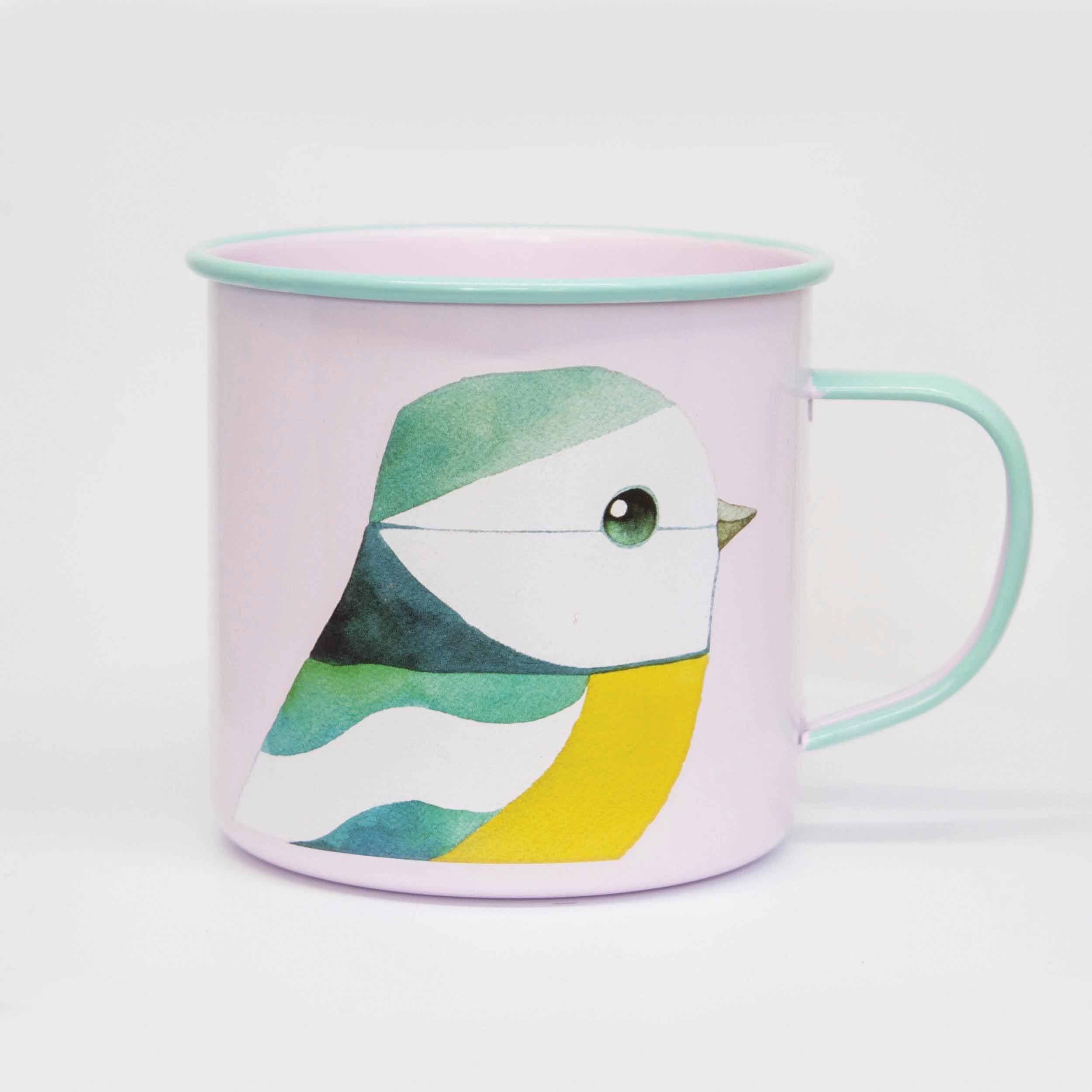 Matt Sewell Enamel Mug - Blue Tit