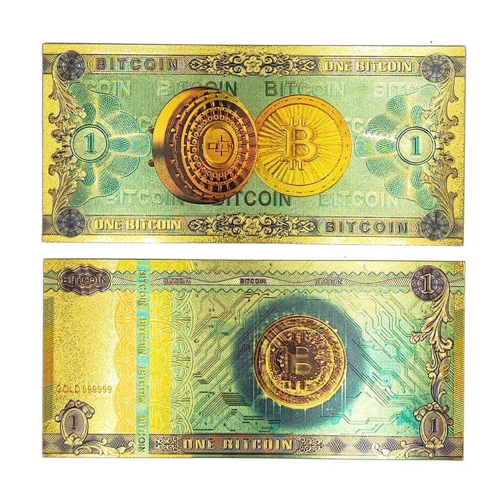 Anime Source Bitcoin Cryptocurrency Gold Plated Novelty Commemorative Collectors Bill Gift