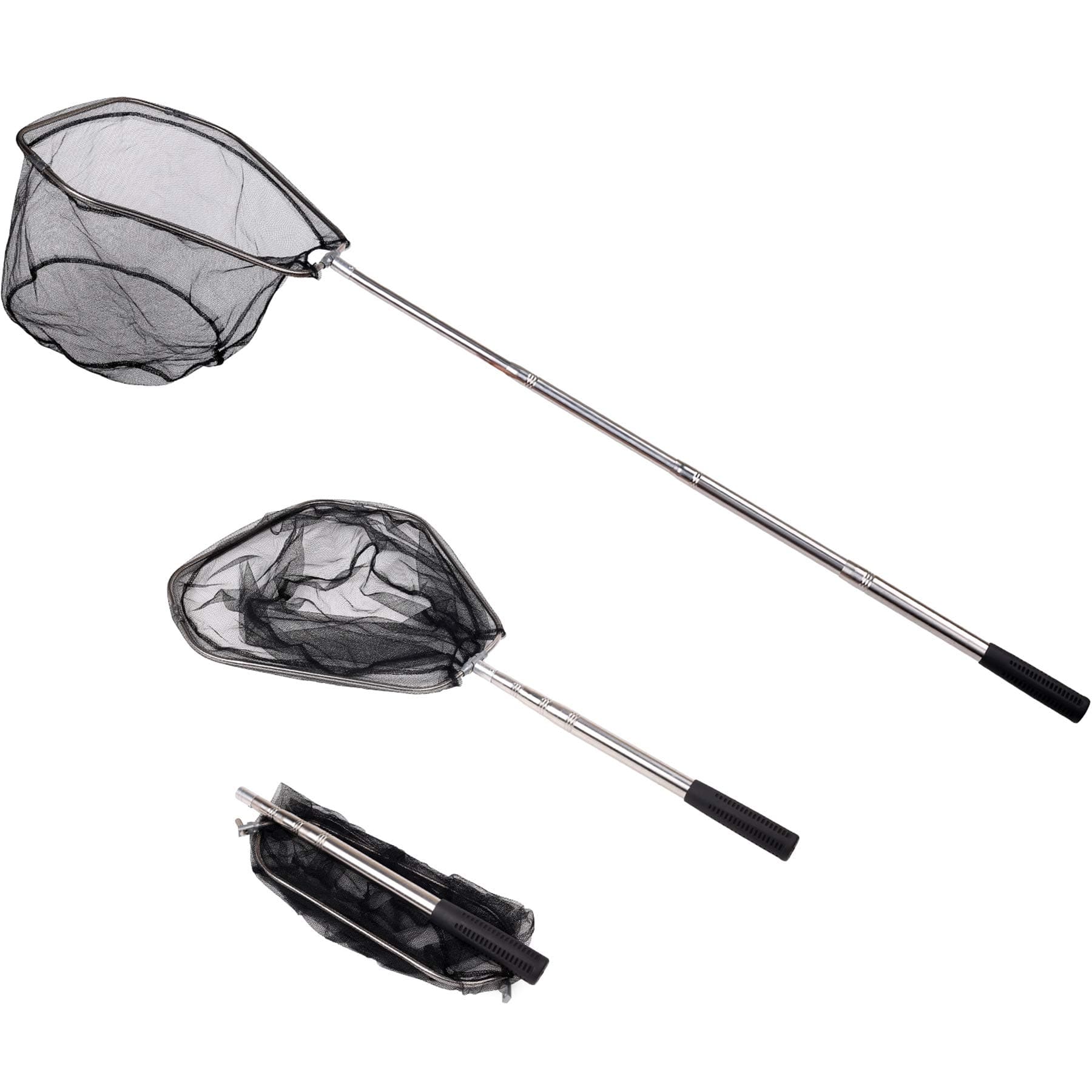 RESTCLOUD Fishing Landing Net with Telescopic Pole Handle Extends to 50" 48" Full Extended