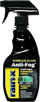 Rain-X 630046 Interior Glass Anti-Fog, 12 oz. - Prevents Fogging of Interior Glass and Mirrors, Usable on Both Automobiles and Marine Vehicles