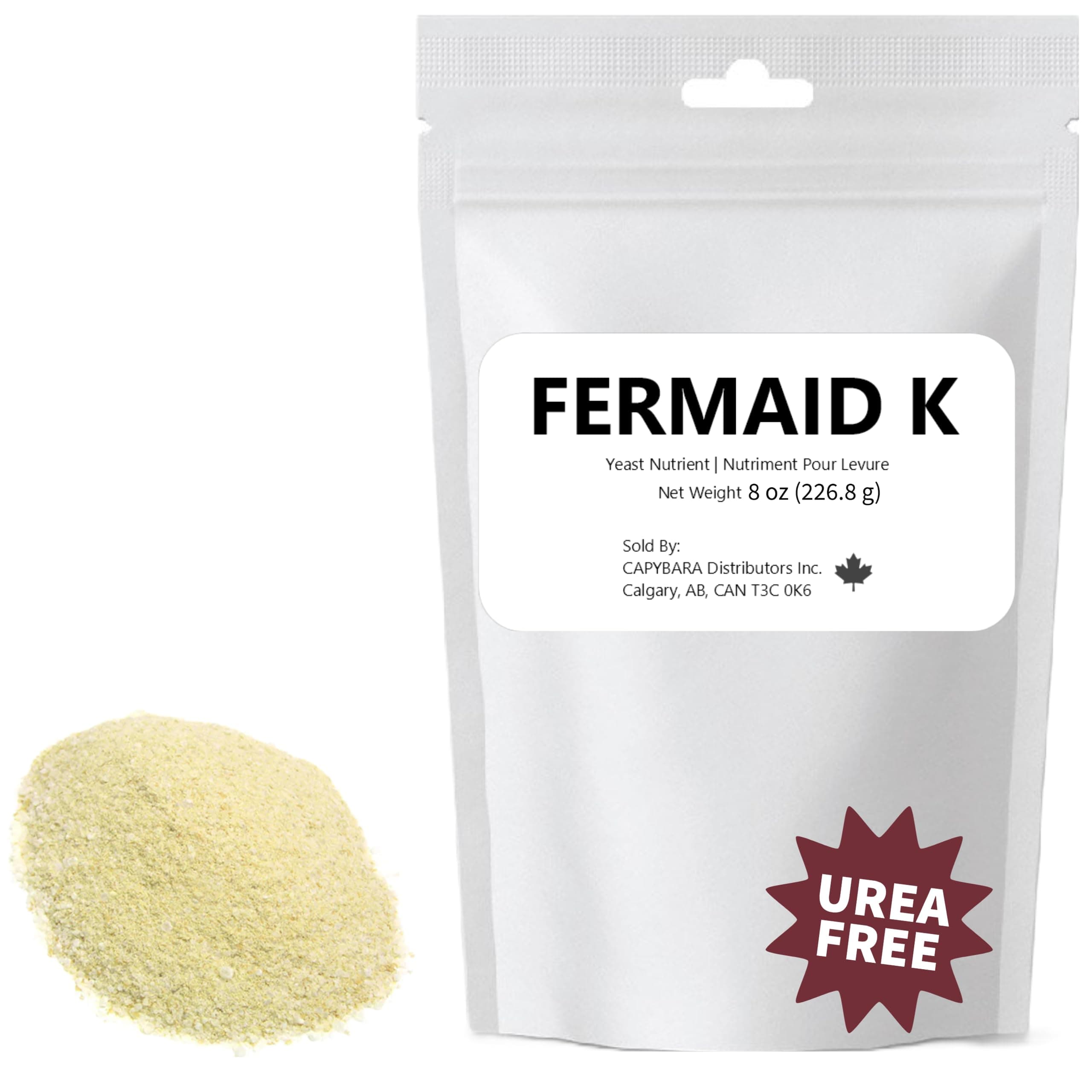 Fermaid K Yeast Nutrient - 8 oz (226.8 g) - Make Wine Cider Mead Kombucha At Home - Sold by CAPYBARA Distributors Inc.