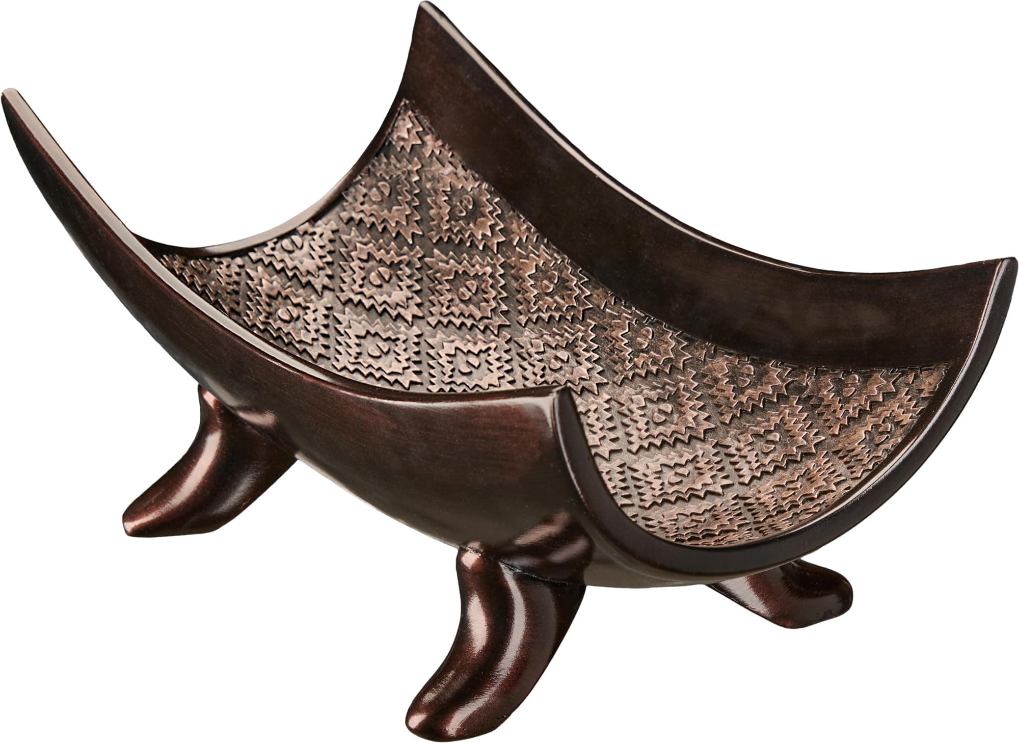 Dublin Brown Decorative Bowl - Decorative Fruit Bowl for Kitchen, Home Décor, Decor Tray for Coffee Table Decor, Living Room Centerpiece, Key/Candy Bowl for Entry Table Decorations