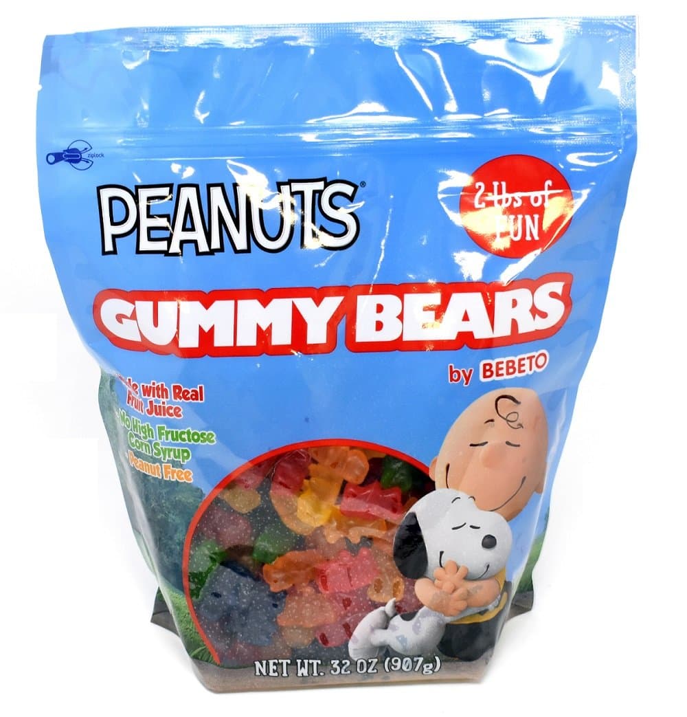 Assorted Gummy Bears Peanuts 2 Lbs by Bebeto (32 Oz - 907g)