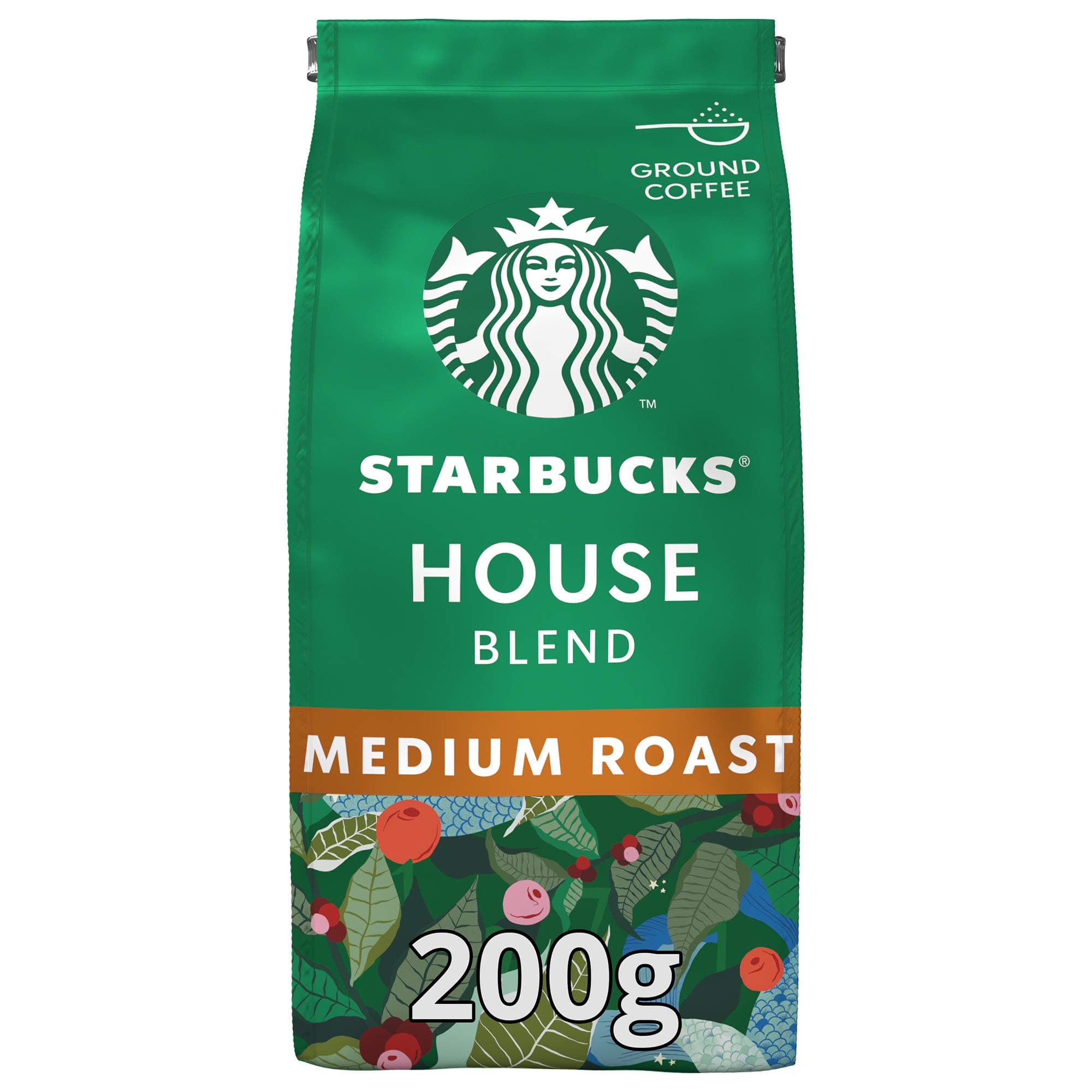 Starbucks House Blend Medium Roast Ground Coffee 200g