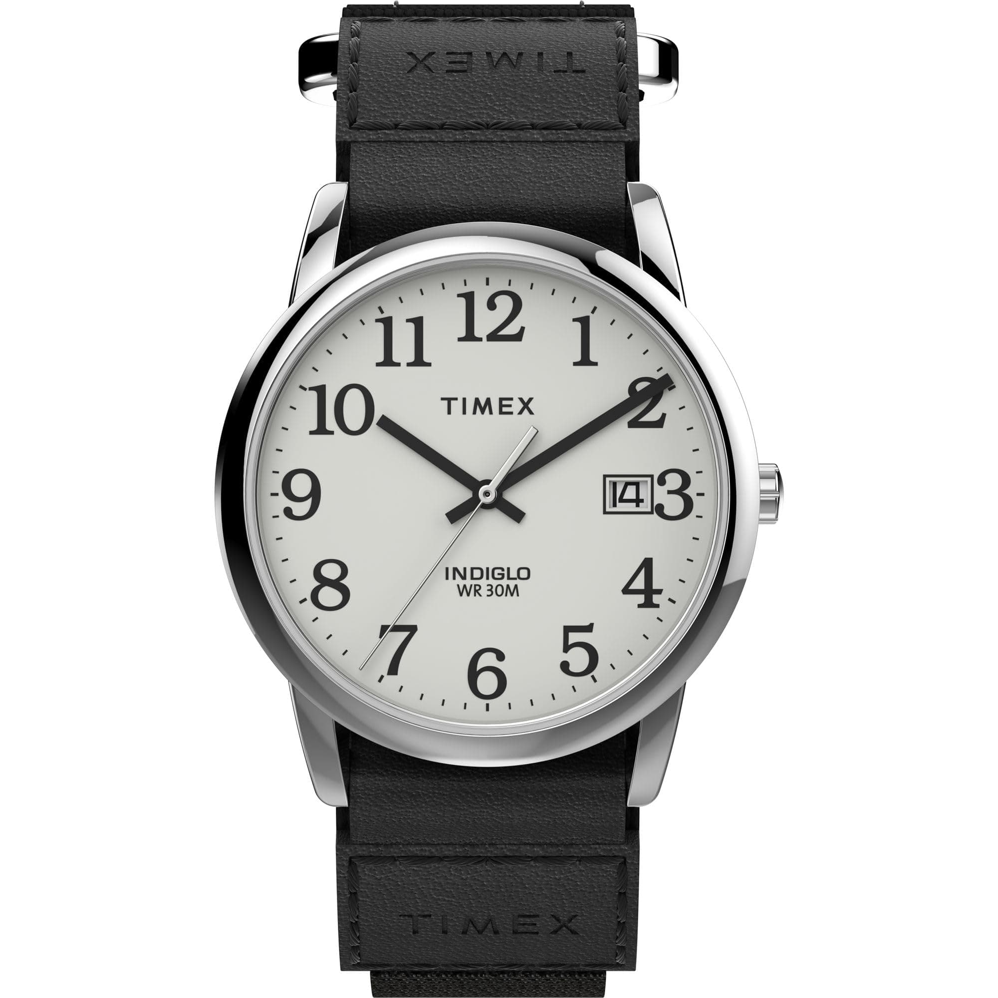 Timex Easy Reader Date Expansion Band Watch, Black/Silver-Tone/White/E/35mm, Easy to read watch