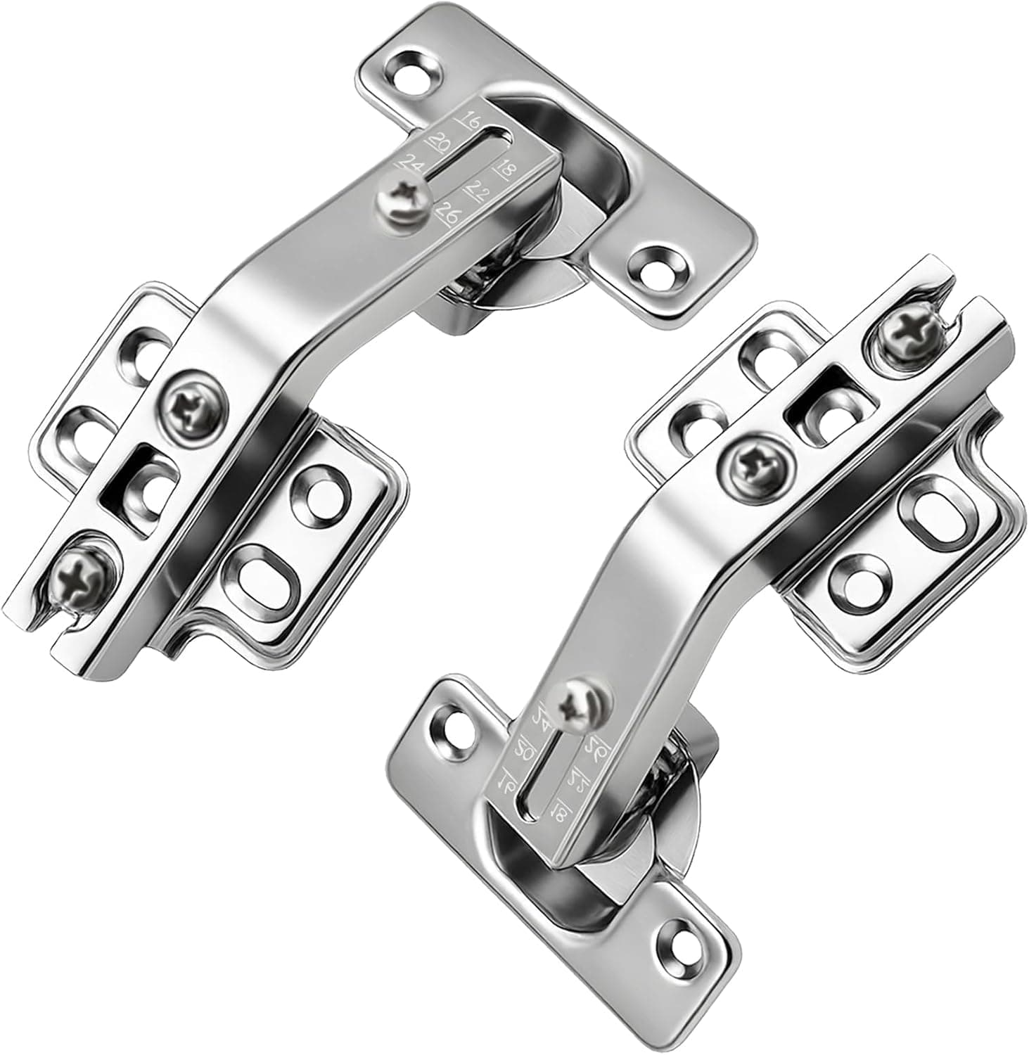 TamBee 135 Degree Cabinet Hinges Kitchen Cupboard Doors Hinges Soft Close Corner Hinges for Cupboards Doors Wardrobe, 1 Pair (Full Overlay)
