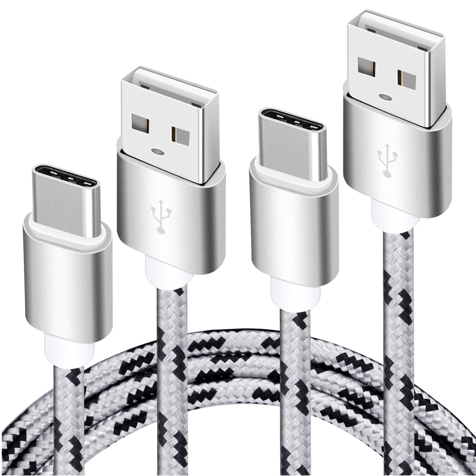 2 Charging Cable,15FT 2Pack USB Type C Cable,Extra Long Fast Charger Braided Cord, USB C-A Charging Cable for Samsung Galaxy S9/S8 Plus/Note 8,Pixel XL,LG V30/V20/G7/G6/G5,Google Pixel