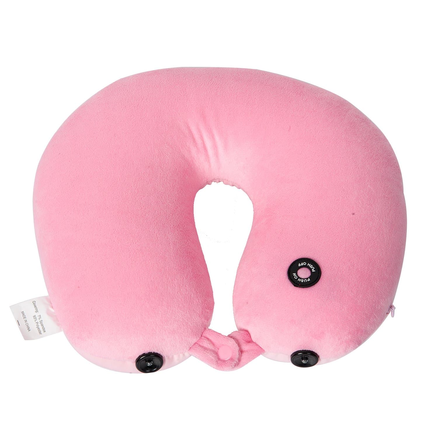 Next Stop - Travel Pillow - 2 LED Bean for Reading, Pink - Neck Support