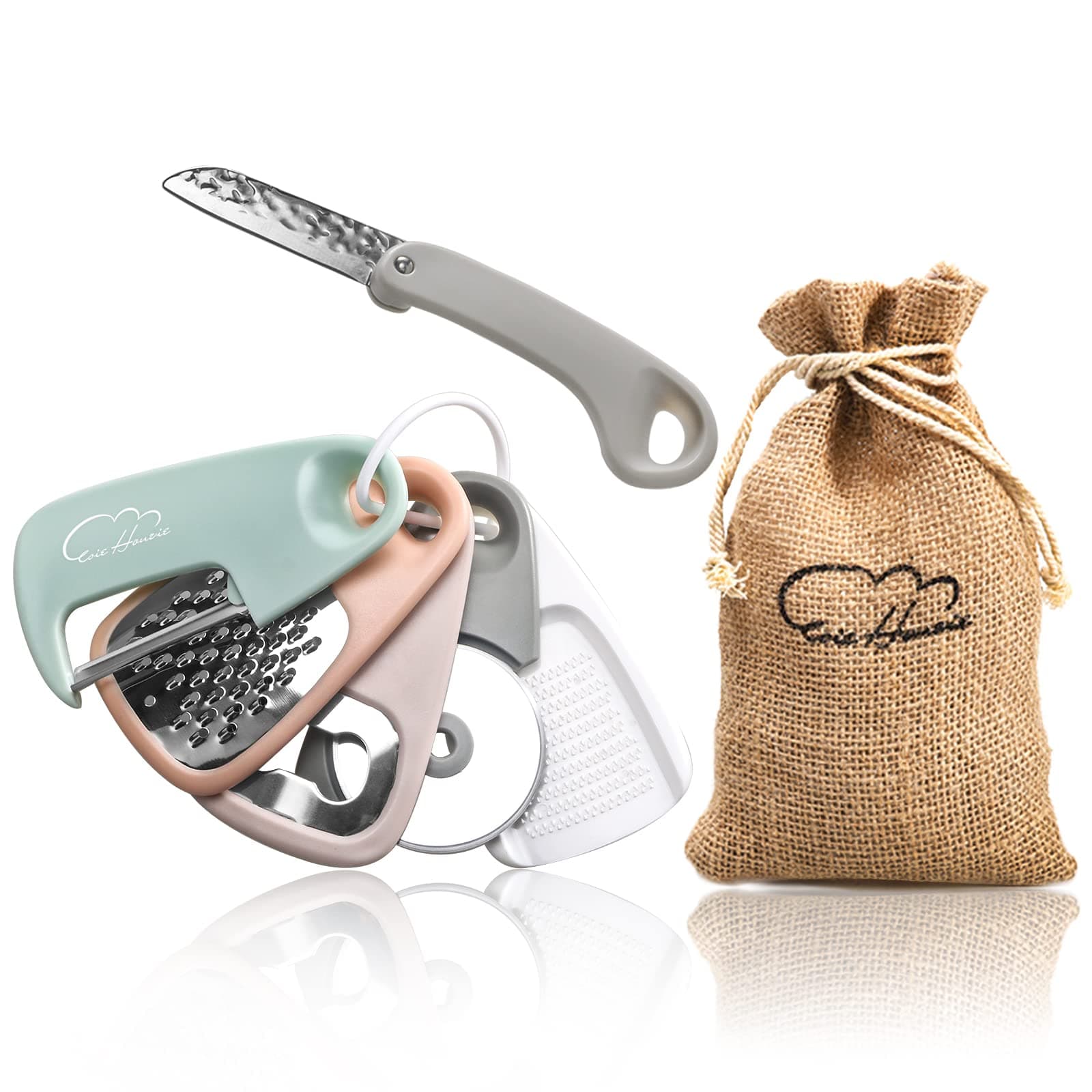 Kitchen Gadgets Set 6 Pieces, Space Saving Cooking Tools for Small Space Stackable Kitchen Accessories for Camping Glamping Travel Trailer Motorhome, Essential Portable Gadgets Gifts for RV Owners