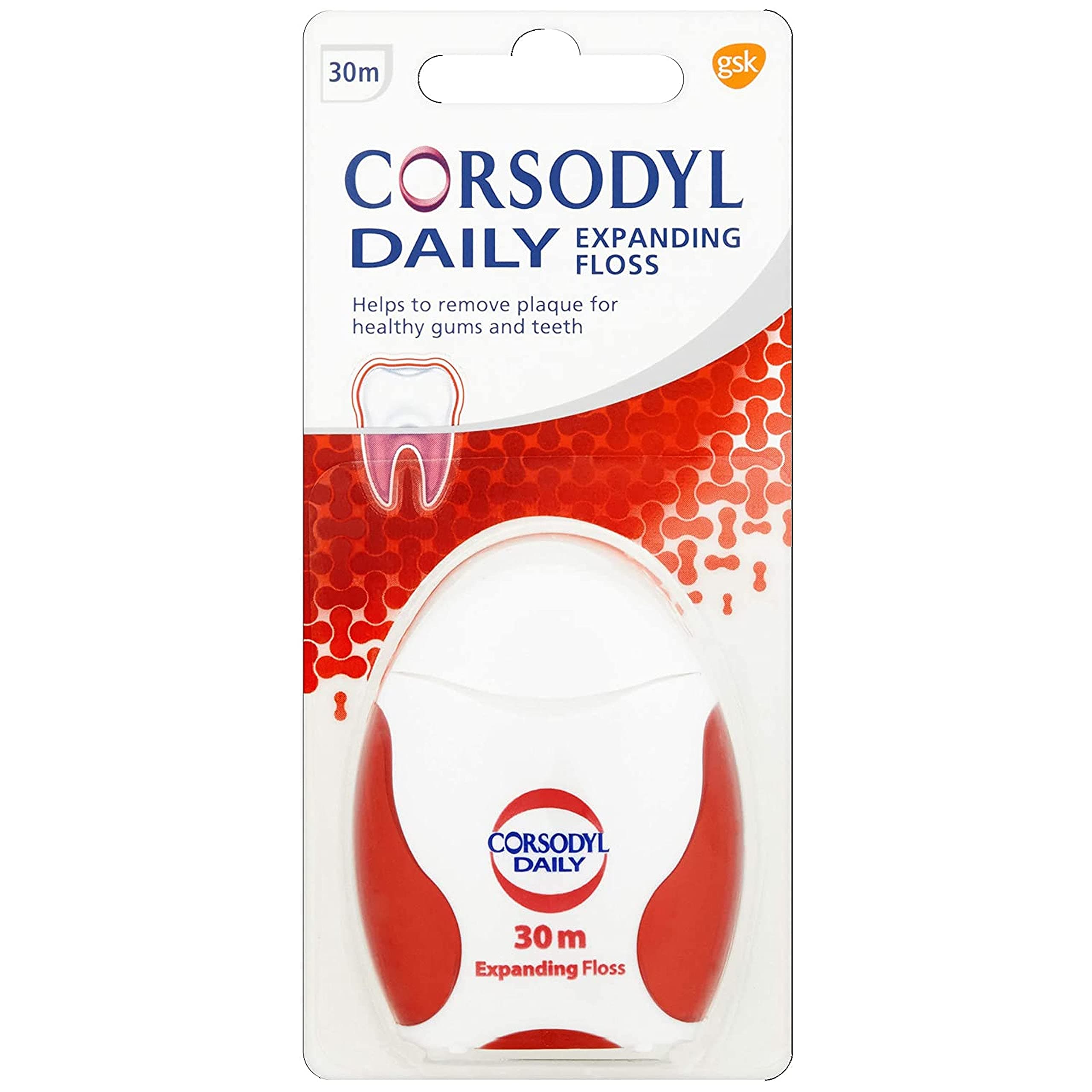 Corsodyl Daily Expanding Floss, 30 m