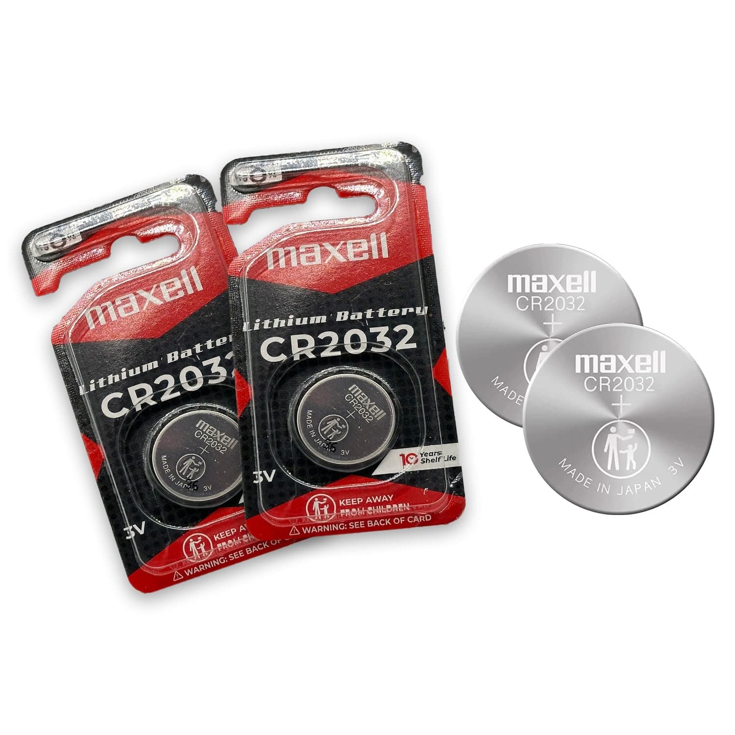 CR2032, Main Battery Master Lithium Coin Cell Battery 3 V Blister Pack of 2 by Maxell