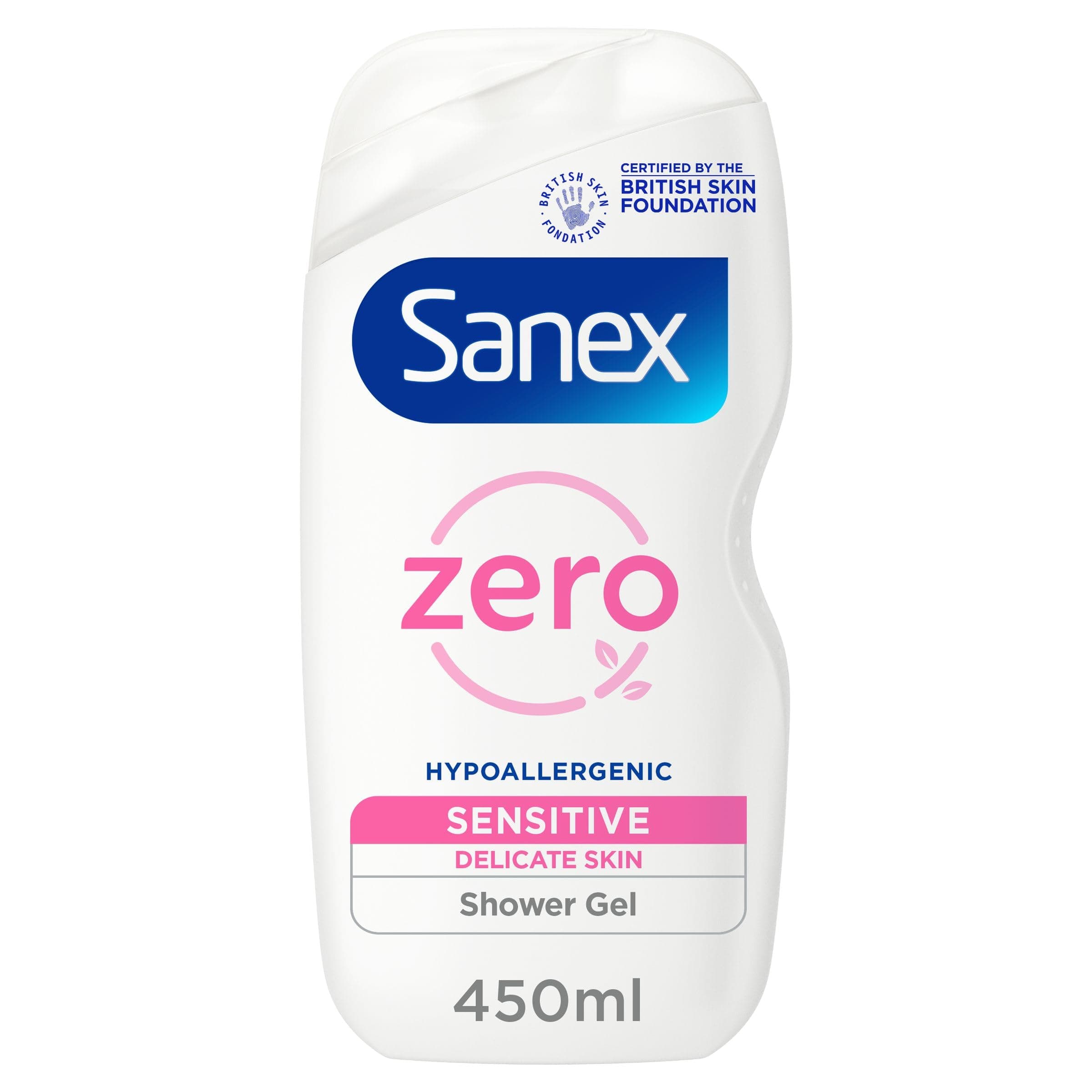 Sanex Zero% Sensitive Skin Shower Gel 450ml