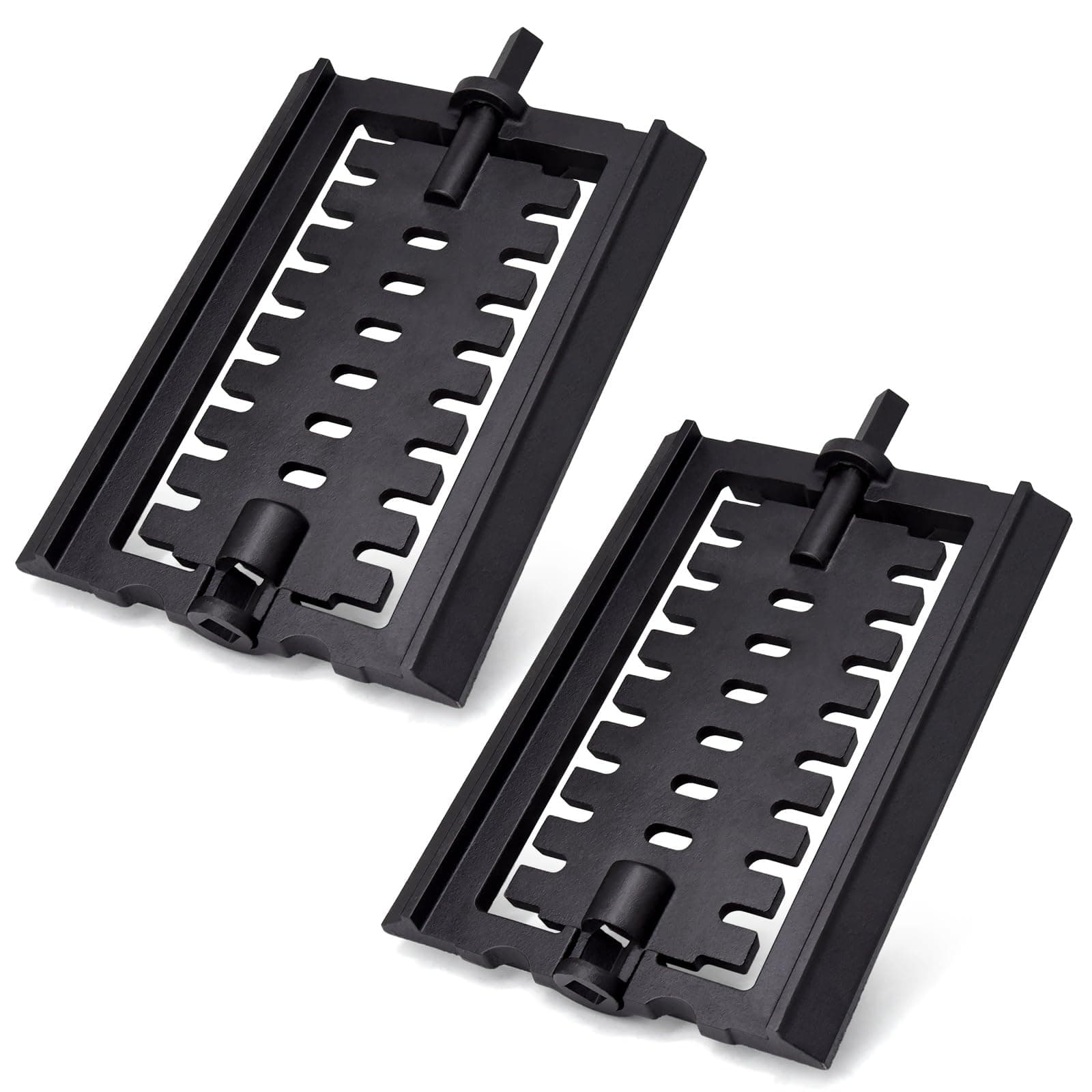 Adviace 40256 & 40257 Shaker Grate Frame Kit Replacement for US Stove Hot Blast 1500, 1557M, Ashley 22AF and Vogelzang Norseman 1500, 2500 Wood Coal Furnaces, 2 Pairs.