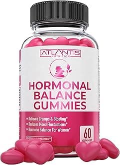 Atlantis NutritionHormonal Balance for Women & PMS Relief Gummies - Alleviates Cramps, Bloating, Mood Swings, Hot Flashes & Night Sweats - Cranberry, Dong Quai & Chasteberry Menstrual Cramp Relief