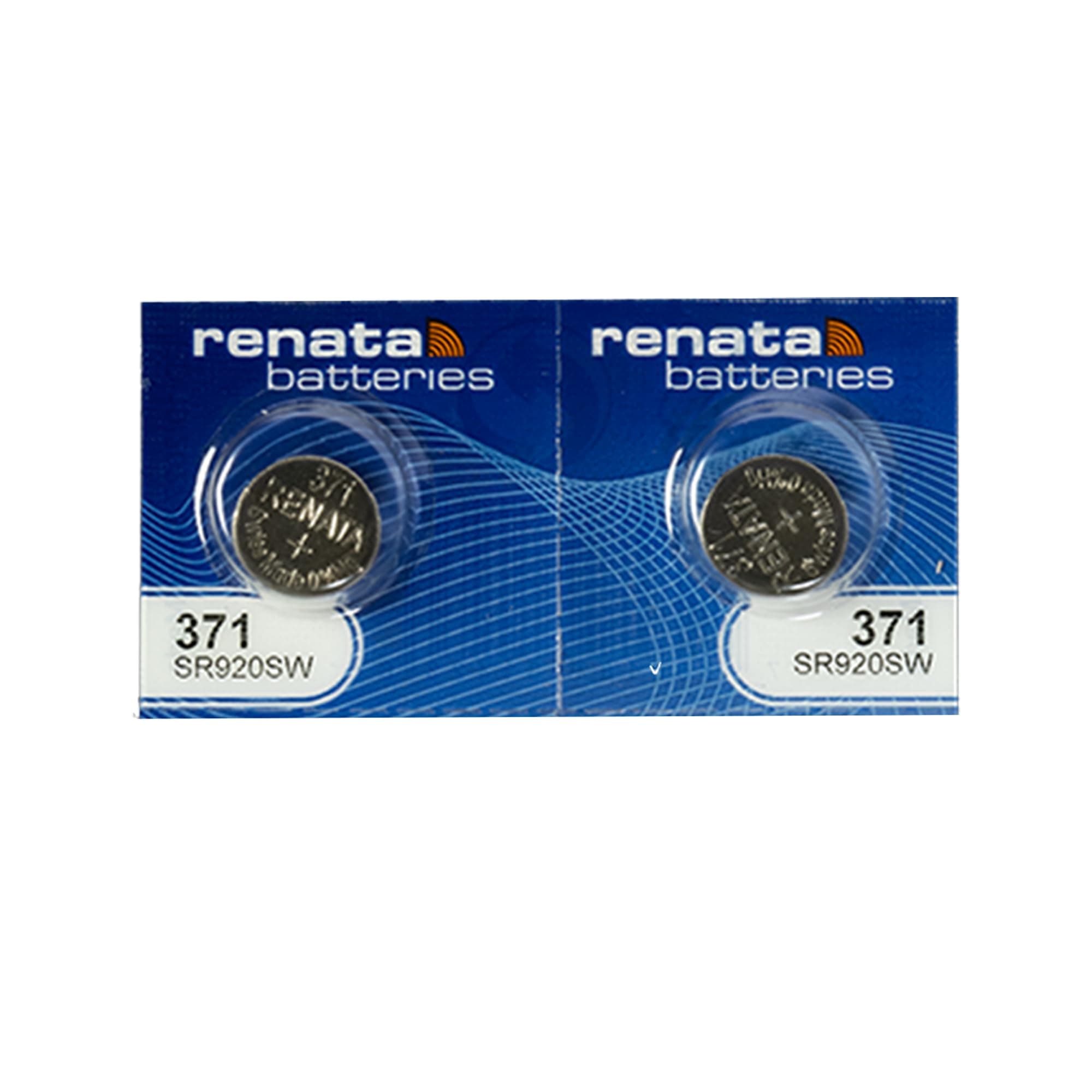 Renata Two 371 Sr920Sw Silver Oxide Zero Mercury Electronic Batteries