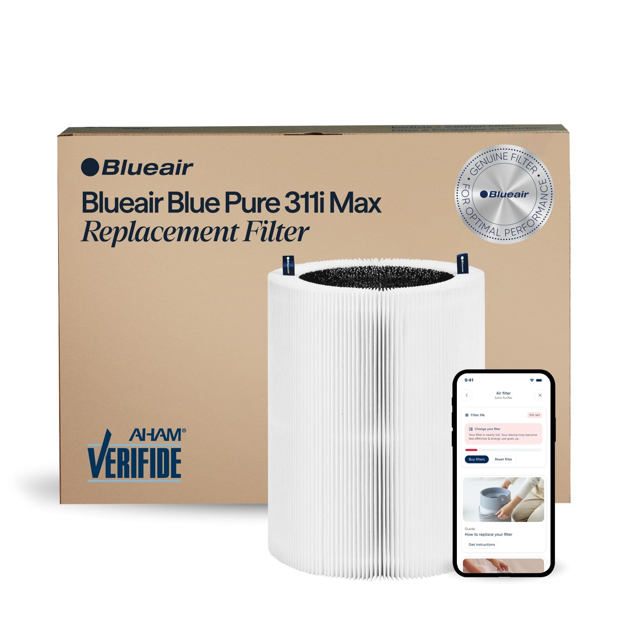 BLUEAIR Blue Pure 311i Max Genuine Replacement Filter for Blue Pure F3MAX Blue Pure 311i Max Air Purifier