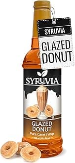 Syruvia Coffee Syrup, Glazed Donut Flavored Syrup for Drinks, Lattes, and Desserts – 25.4 fl oz,