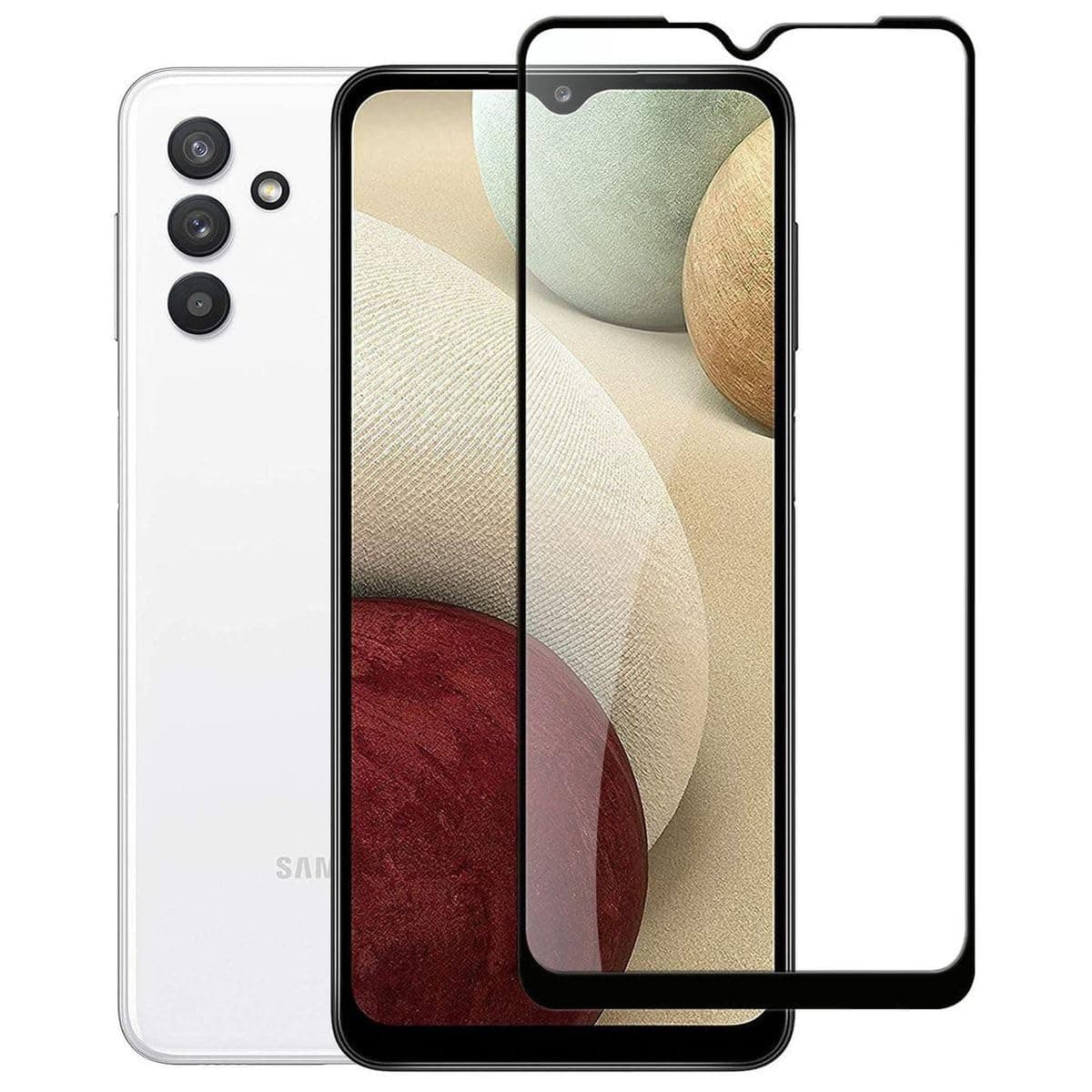 5G Tempered Glass Screen Protector Guard Full Glue Edge-to-Edge Protector for Samsung Galaxy A14 / A22 5G / M14 / F14 / F42 5G - Black