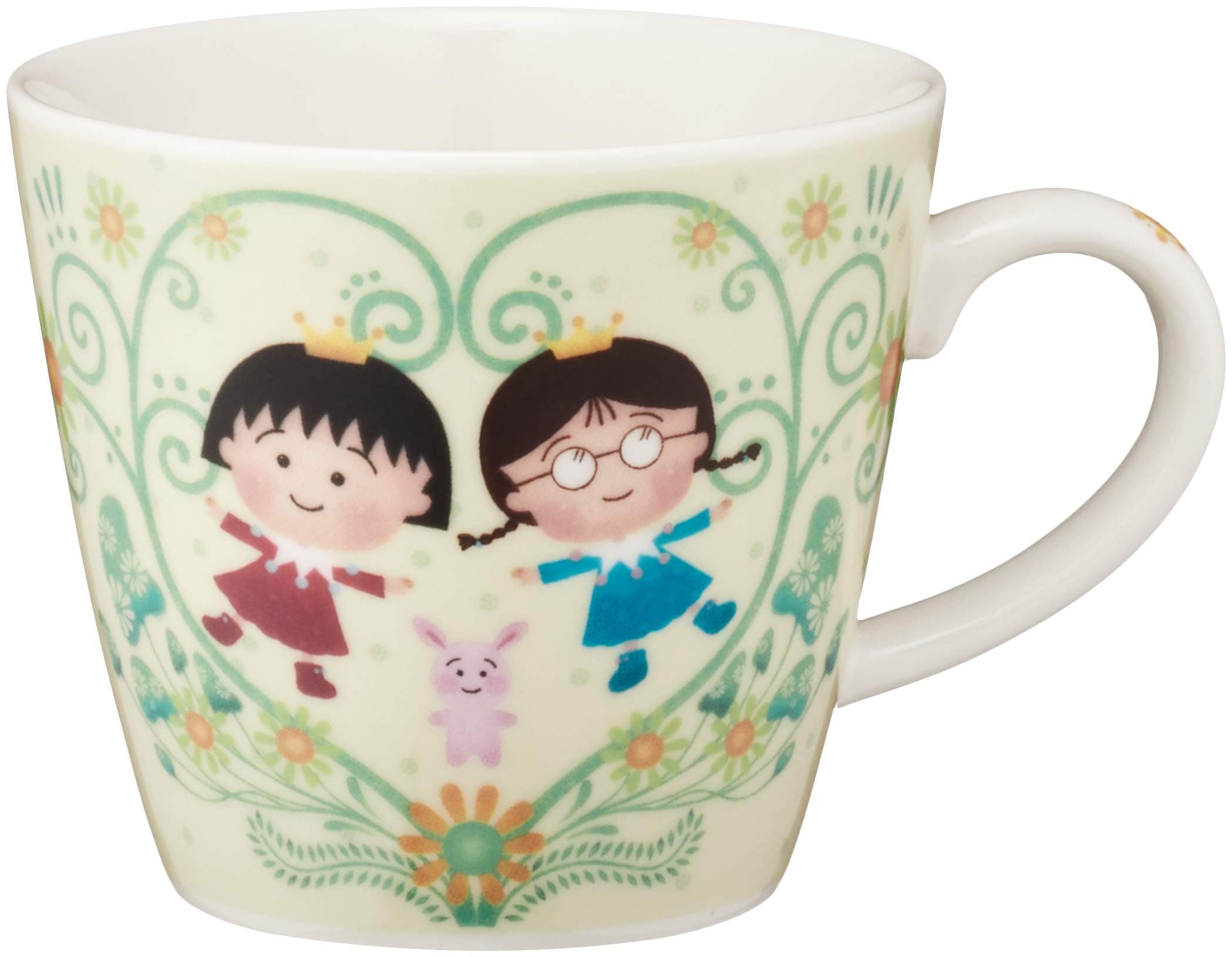 Chibi Maruko-chan 127121 Grassland Face Mug, 9.1 fl oz (270 ml)
