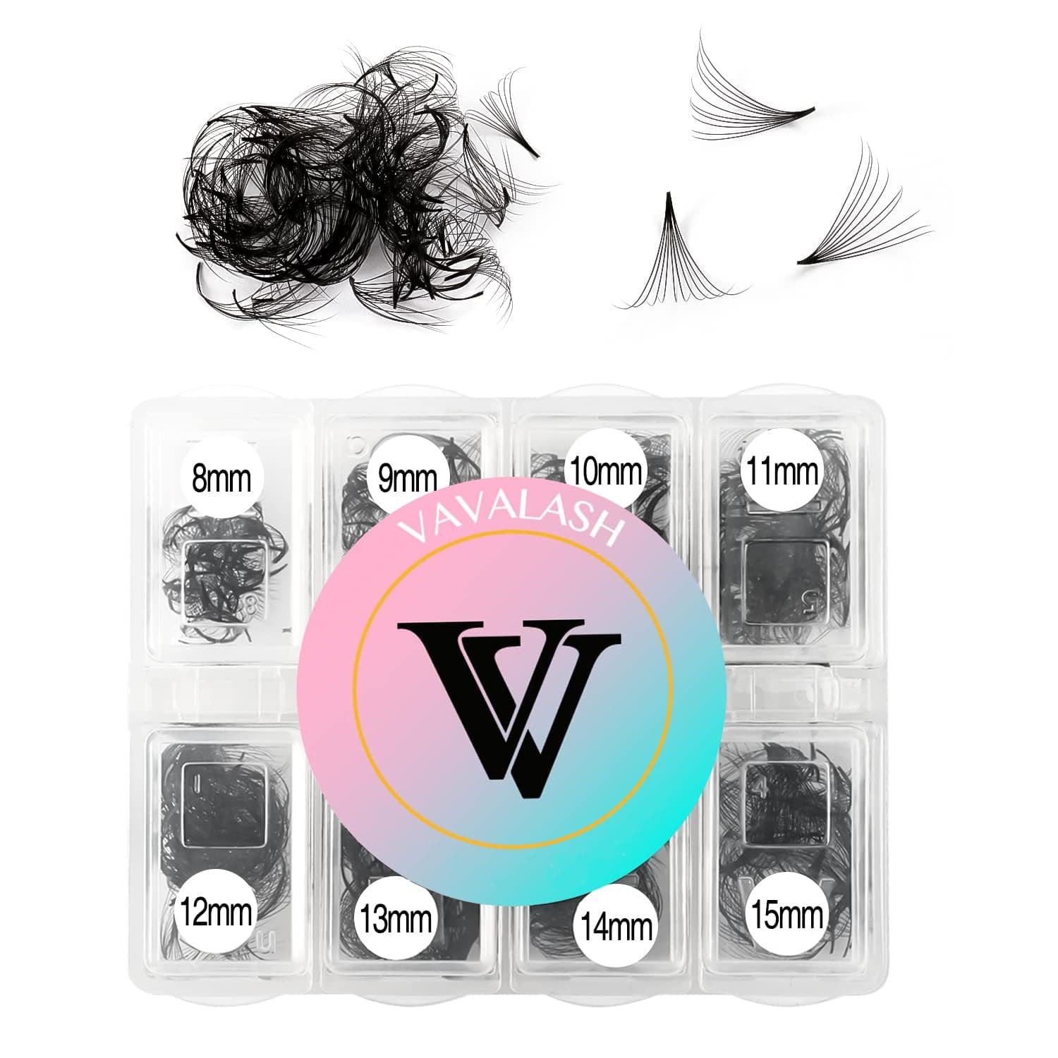 Eyelash Extension 0.07 mm C CurlRussian Volume Eyelashes 4D Short Stem Fans Individual Cluster Lashes Pre-fanned Volume Eyelash Extensions Knot Free