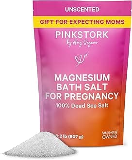 Pregnancy Bath Soak - Unscented Magnesium Flakes for Bath or Foot Soak | Pure Dead Sea Salt | Relief for Pregnancy Aches, Swollen Feet, and Stress | Clean, Fragrance-Free, 2 lbs (907 g)