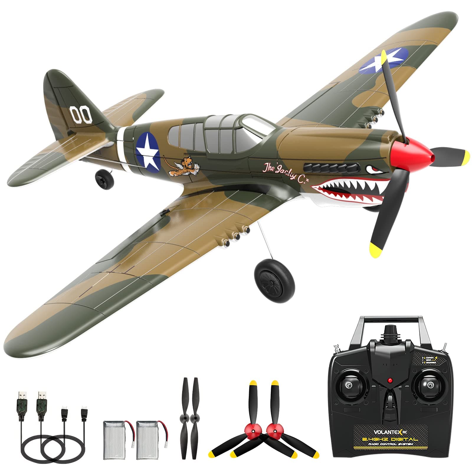 RC Plane 4 Channel Remote Control Airplane, Ready To Fly RC Airplane With Xpilot Stabilization System And One Key Aerobatic For Beginners Adult, Multicolor