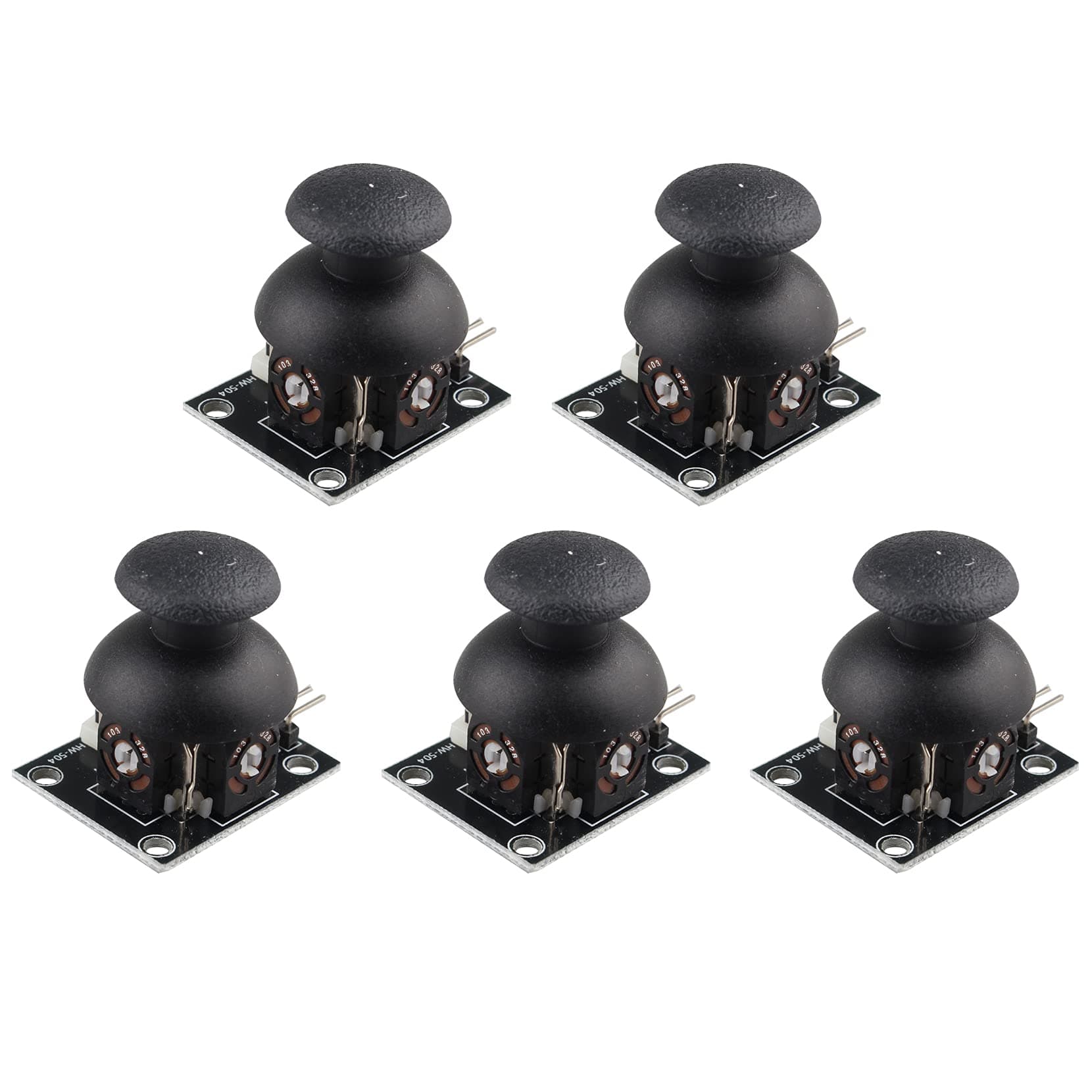 Jopto 5PCS PS2 Joystick Game Controller XY Dual-axis Joystick Breakout Module PS2 Game Joystick Axis Sensor Module Biaxial Button Control Shield Compatible with Arduino Robot Raspberry Pi AVR PIC