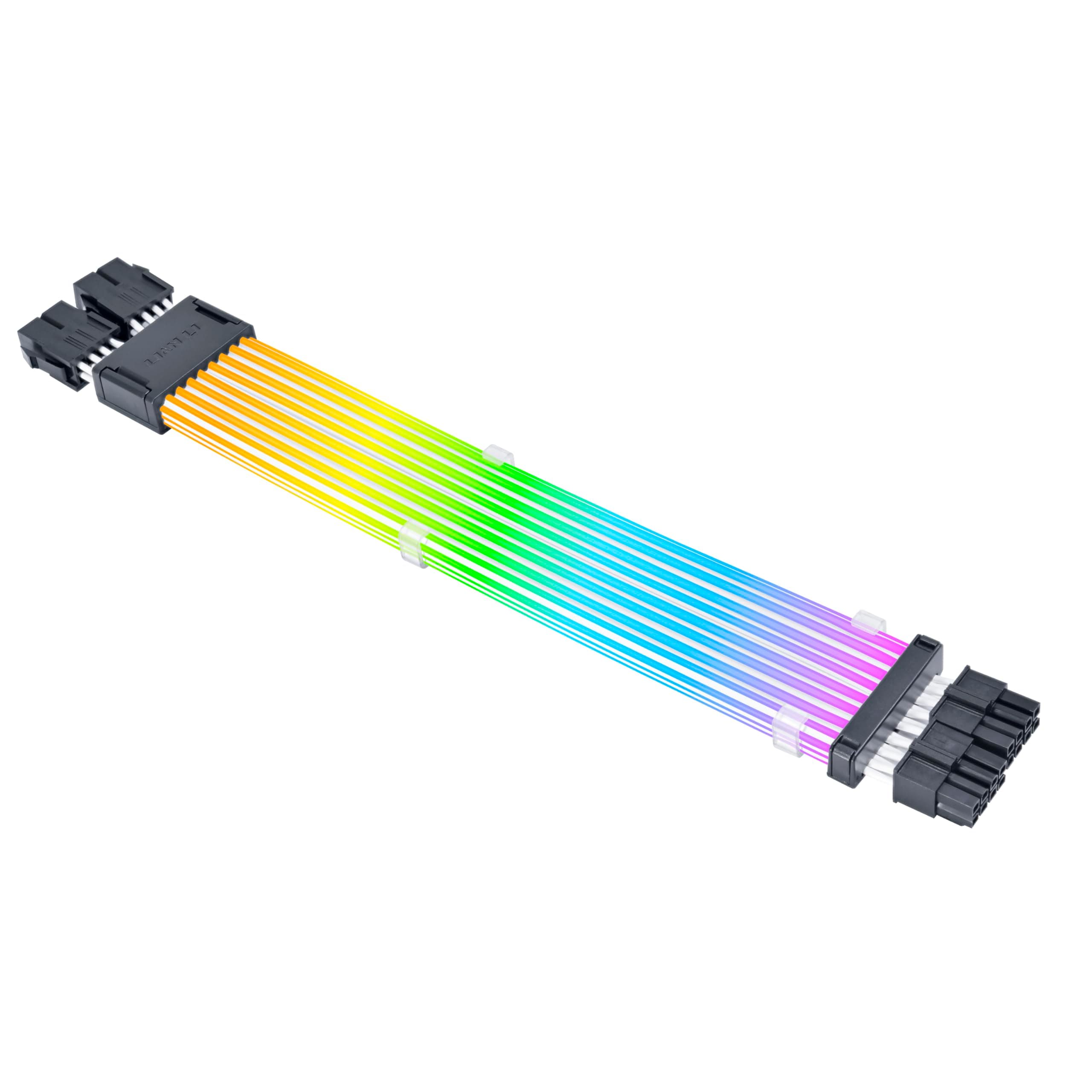 Lian Li Strimer Wireless 8 Pin (PW8-1W-CPU) - Addressable RGB Power Extension Cable for CPU EPS - Light Guide - Wireless Controller Not Included A must have