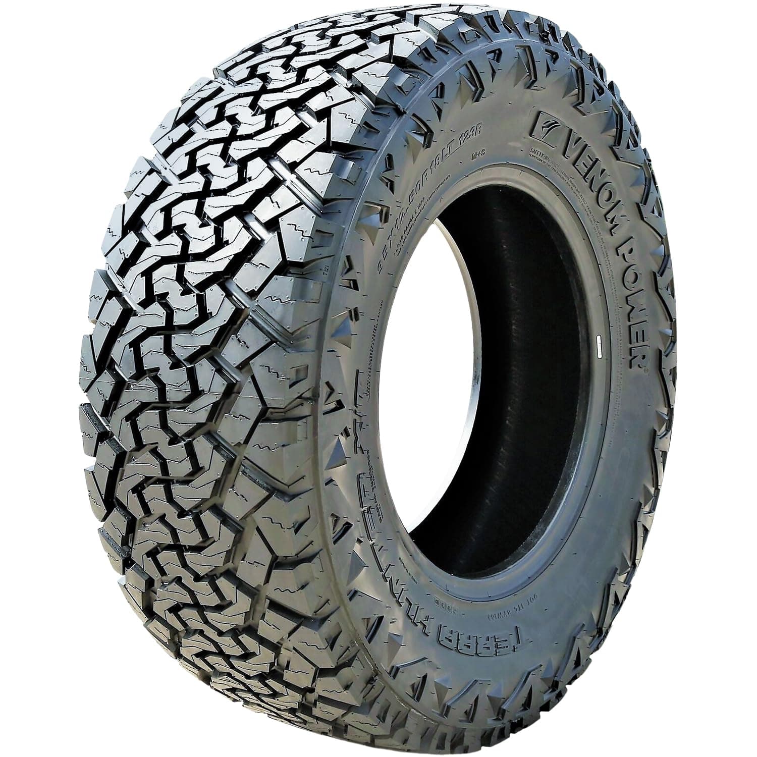 Venom Power Terra Hunter X/T XT All-Terrain Mud Light Truck Radial Tire-35X12.50R18LT 35X12.50X18 35X12.50-18 123R Load Range E LRE 10-Ply BSW Black Side Wall
