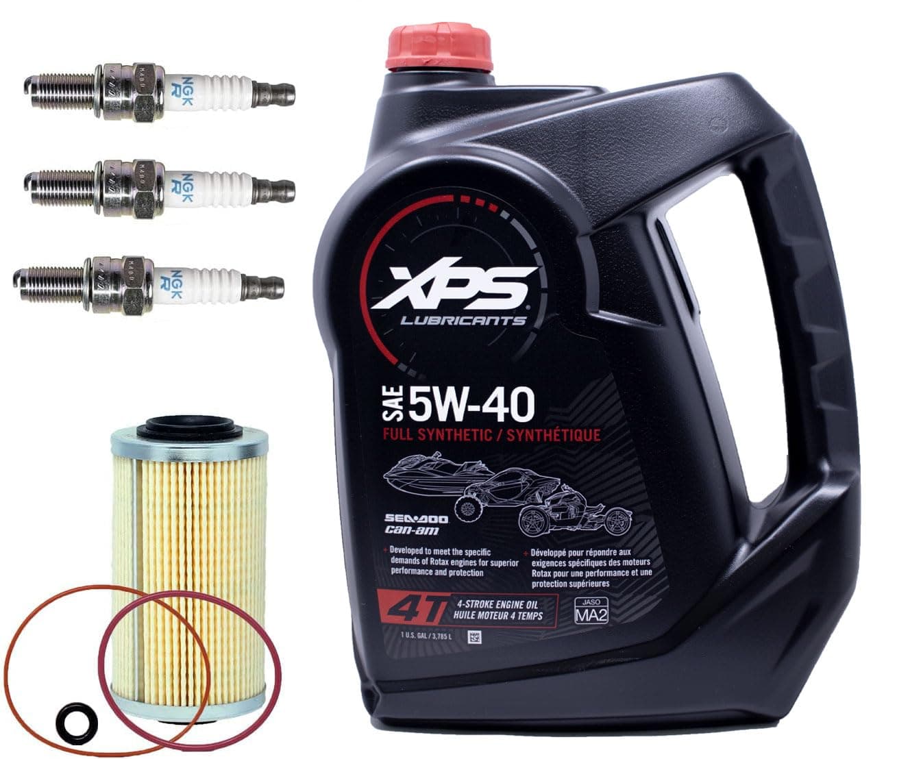 THE EDWARDS MOTORSPORTS & RVS COMPANY Oil Change Kit fits All SeaDoo 2002+ 4-TEC 130/155/185/215/255/260hp GTX RXT RXP RXP-X RXT-X GTI w/ 1 Gallon XPS 5W40 Oil, 4-TEC Oil Filter, O-Ring