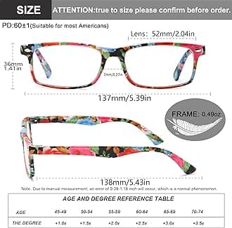 YTDBNS Reading Glasses for Women, Stylish Blue Light Blocking Readers, Ladies Eyeglasses, Fashion Computer Eye Glasses