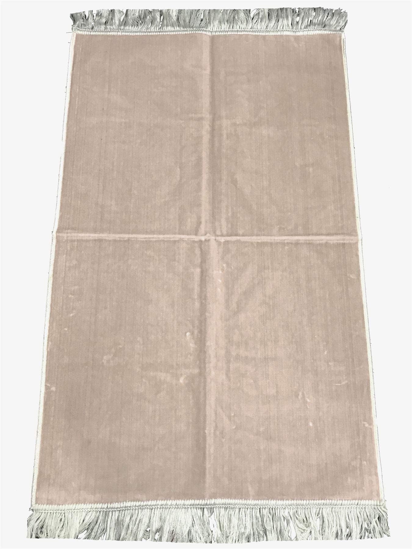 Plain Pray Mat Islamic Prayer Rug 110x70 cm Madina Made of White Beige Colour