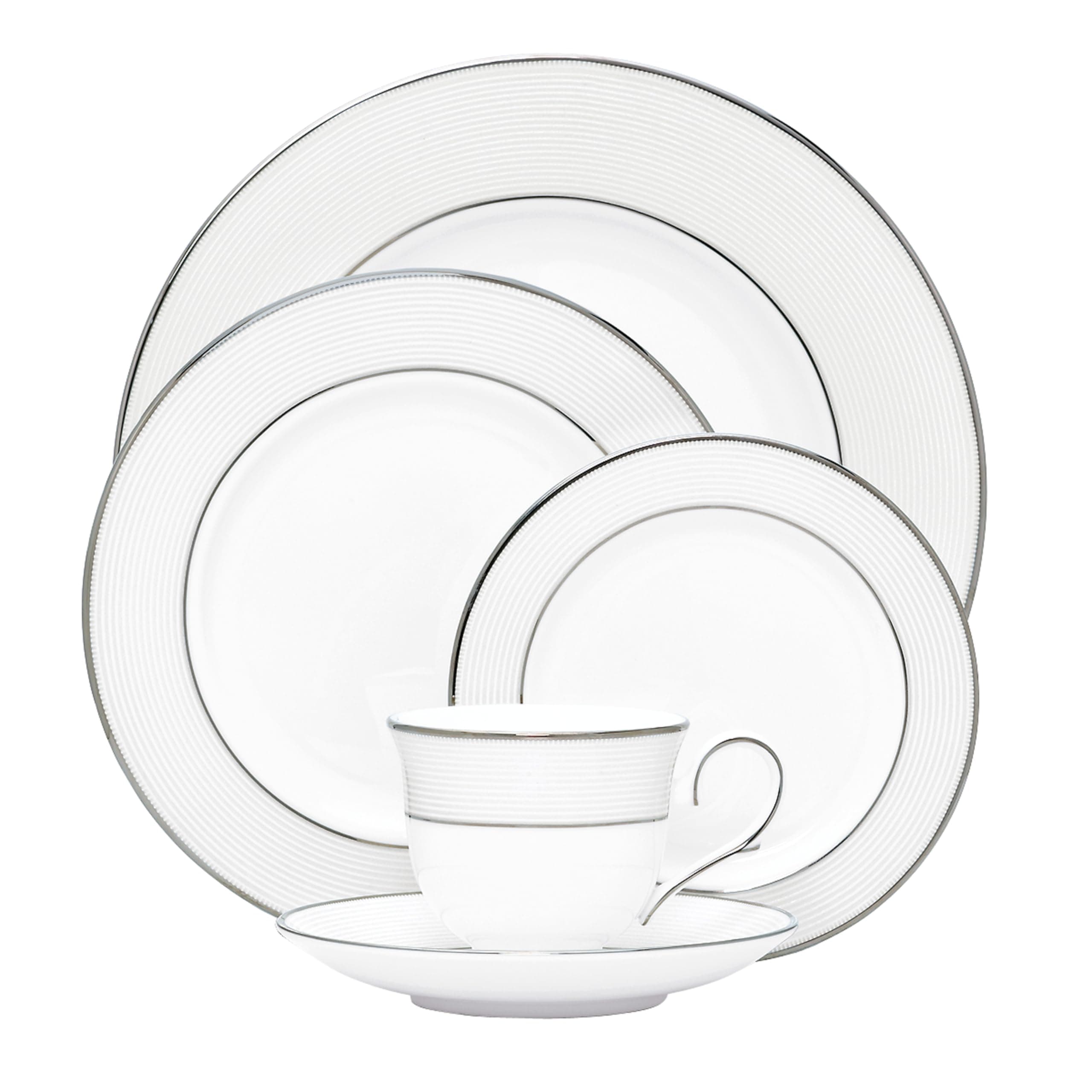 806506 Opal Innocence Stripe 5-Piece Place Setting