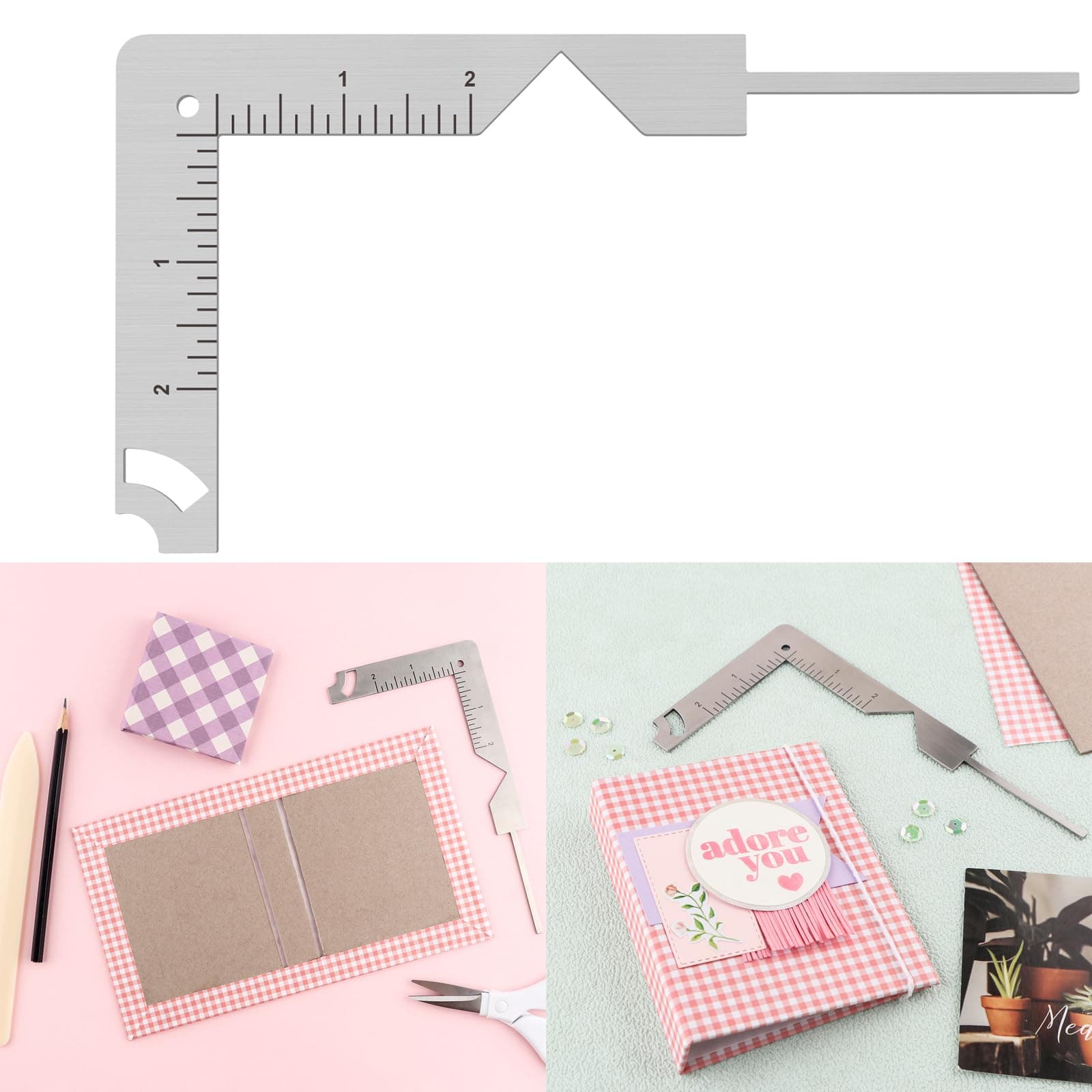 CYFUN DESIGN 5-in-1 Book Cover Maker - Sturdy Chipboard Covers, Bookbinding Ruler & Stainless Steel Tool
