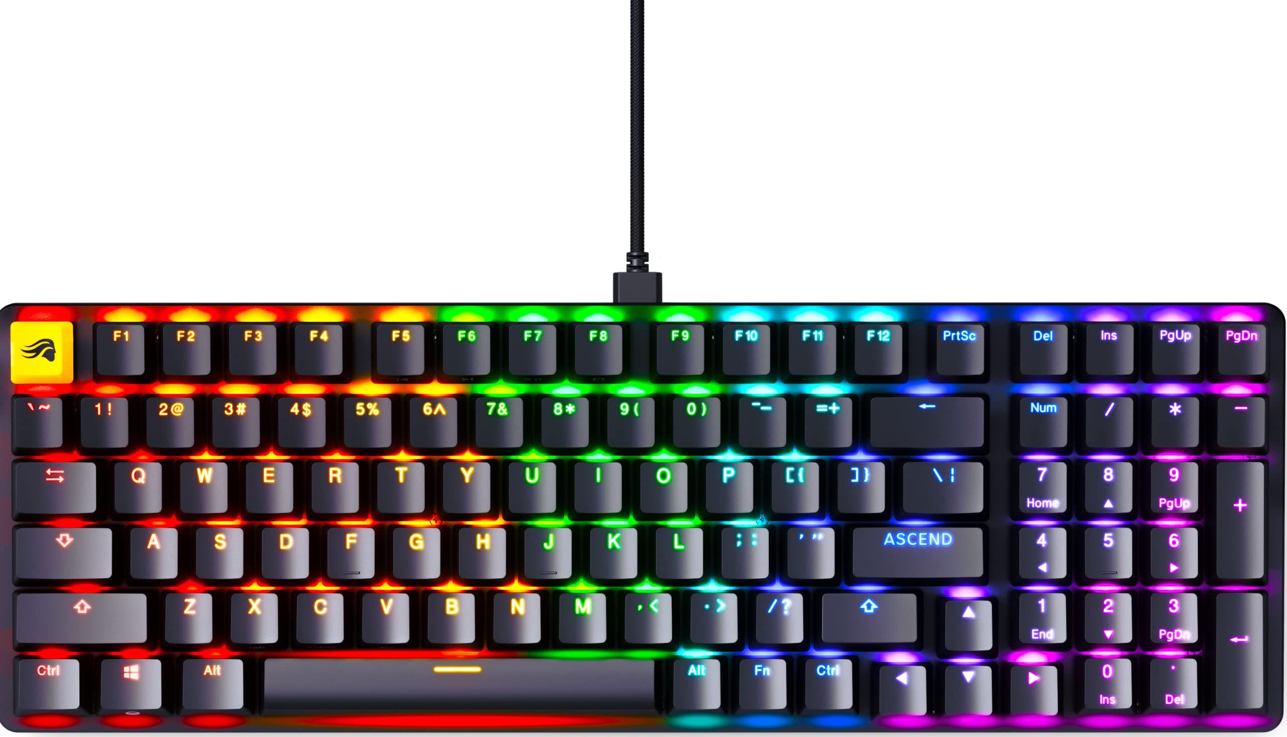 GLORIOUS GMMK 2 Gaming Mechanical Keyboard - Hotswap Cherry Mx Style Linear Switch - Full Size Wired Keyword - Double Schottky Cap RGB - PC Setup Accessories - 96%, Black