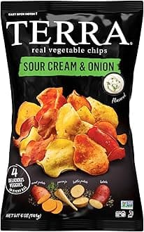 Terra Vegetable Chips, Sour Cream & Onion, 5 oz (Pack of 6)