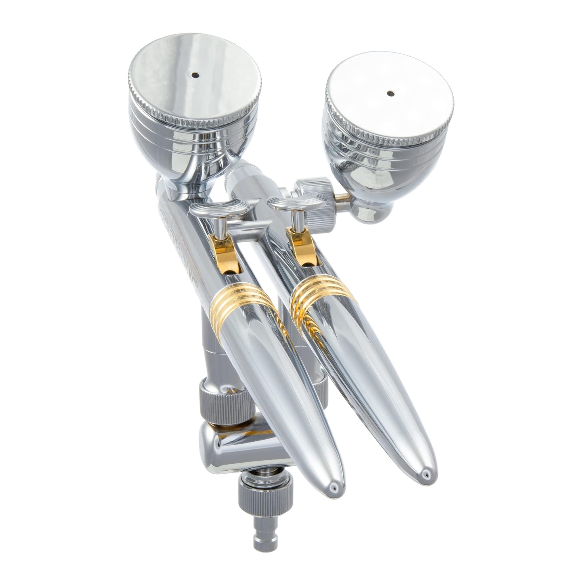 Harder & Steenbeck Airbrush Kit - Evolution CRplus Twin-Action - German-Engineered Dual Action Painting Set with Gravity Feed - 0.4mm and 0.6mm Self-Centering Nozzle - 126304