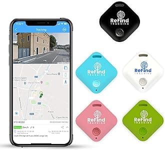 ReFind R4 Smart Tracker for Android and iPhone. Mini GPS Tag Bluetooth 5.0 Key Finder. Samsung AirTag Alternative for Keys, Pets, Wallets and Luggage (Blue)