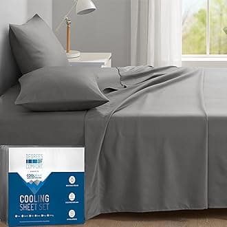 Degrees of Comfort California King Size Coolmax Cooling Sheets for Hot Sleepers, Patented Light, Breathable Fabric That Keep You Cool, Less Night Sweats Mint, 4-Pcs
