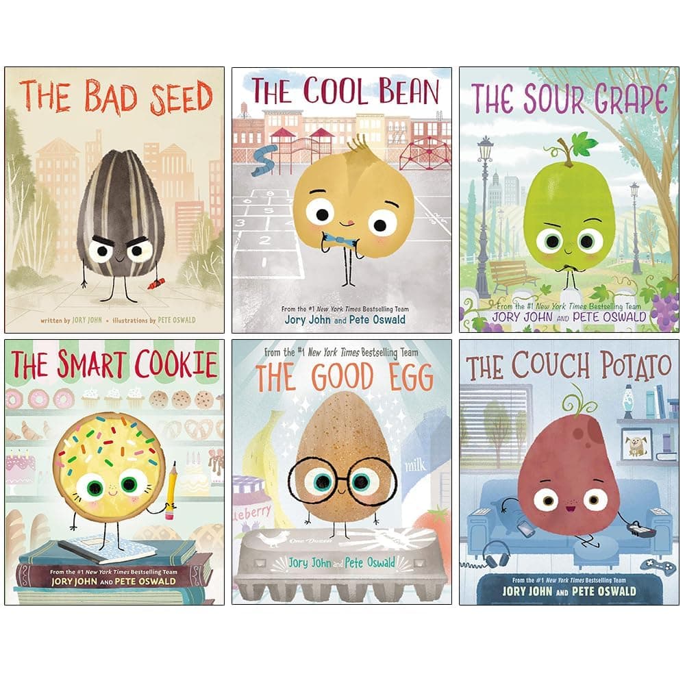 The Bad Seed 6 book pack collection set (The Bad Seed, Good Egg, Cool Bean, Couch Potato, Smart Cookie & Sour Grape)