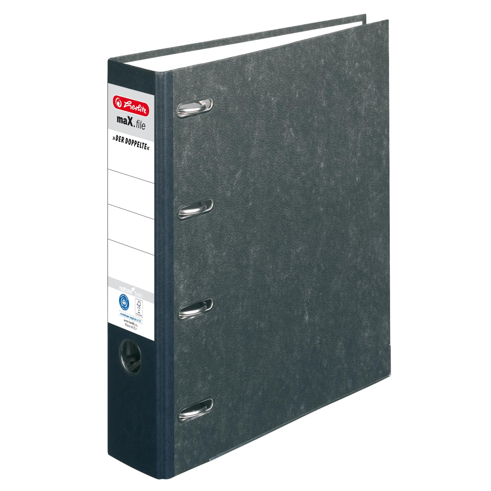 Herlitz max.file Nature A4 Double-Lever Arch File - Black
