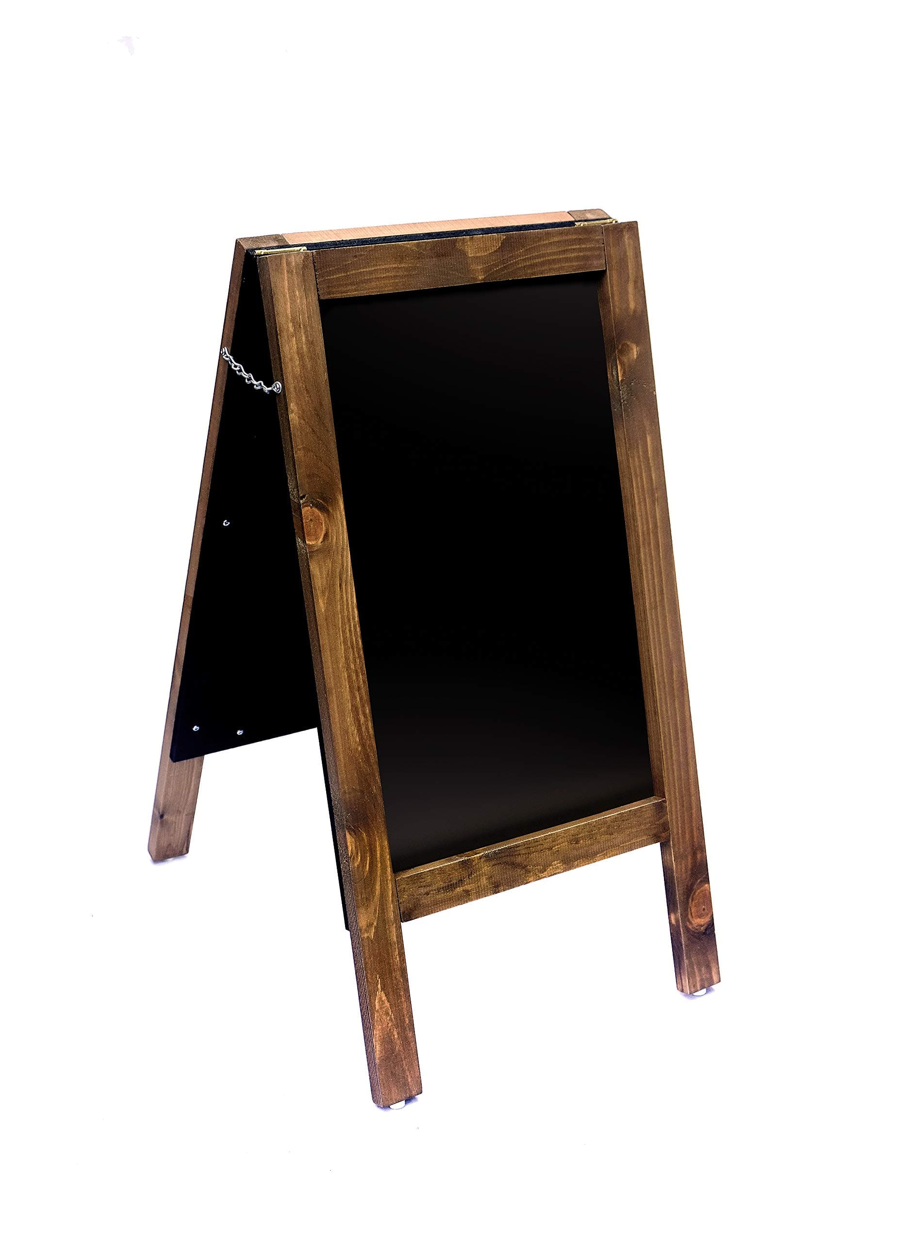 Heavy Duty Medium Oak A Frame Chalkboard/Blackboard. Fitted with Tough Melamine™ Hard Plastic, Non Porous Panels - Easy to Clean. 80cm x 40cm for Chalk Markers and Chalk. Double Sided Sign.