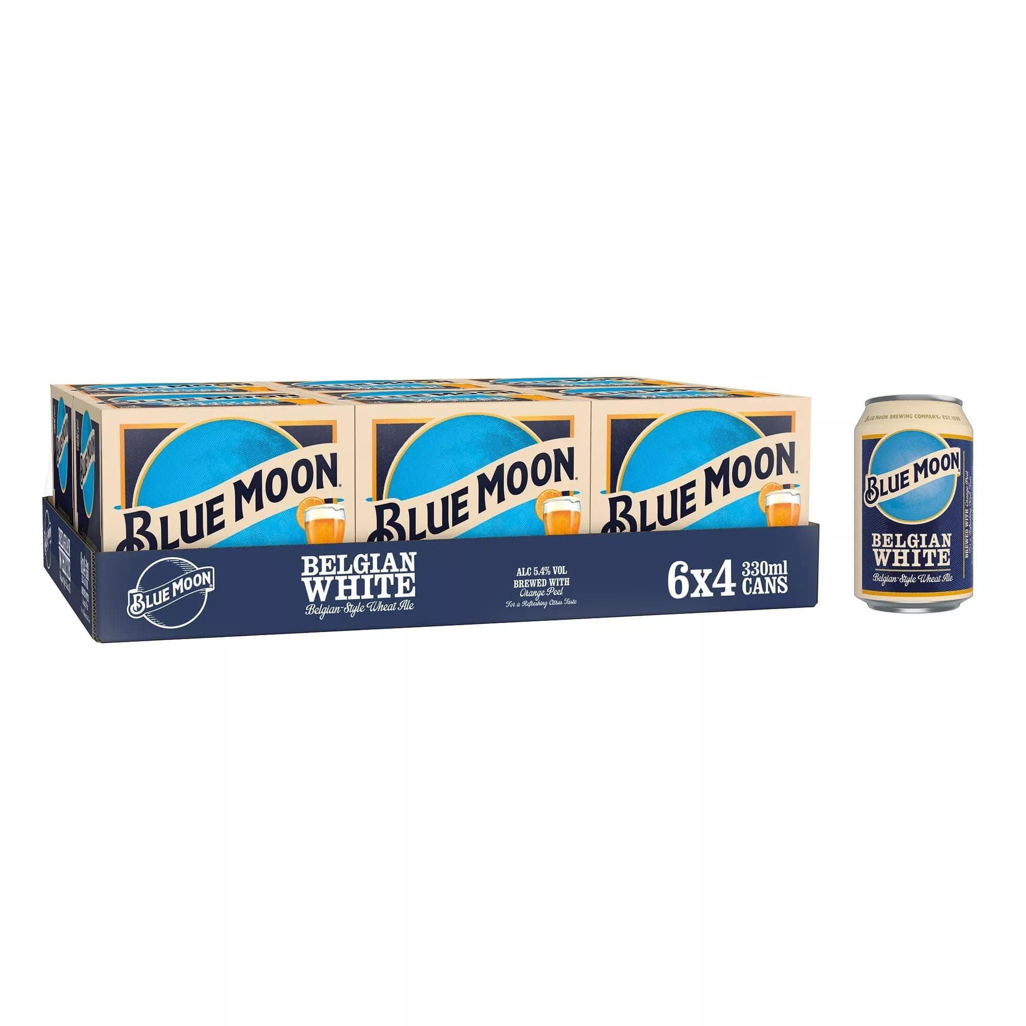 Blue Moon Belgian White Wheat Ale Beer 24 x 330 ml (cans)