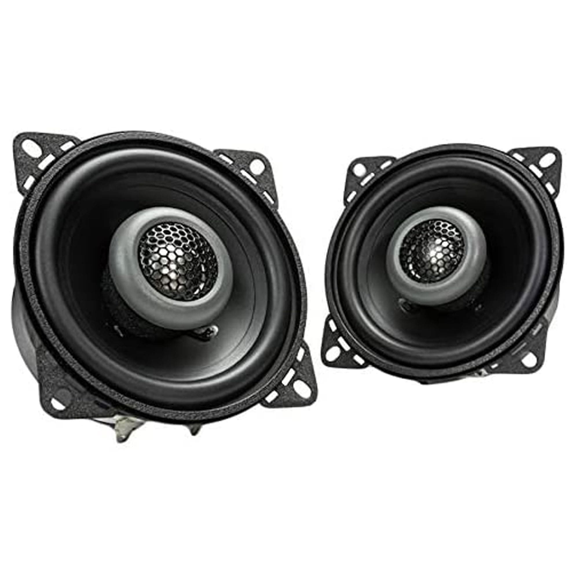 Formula 4 Inch 80 Watt 2 Way Coaxial Car Audio Speaker Pair with Built in 1 Inch Tweeters for Vehicle Sound System, Black